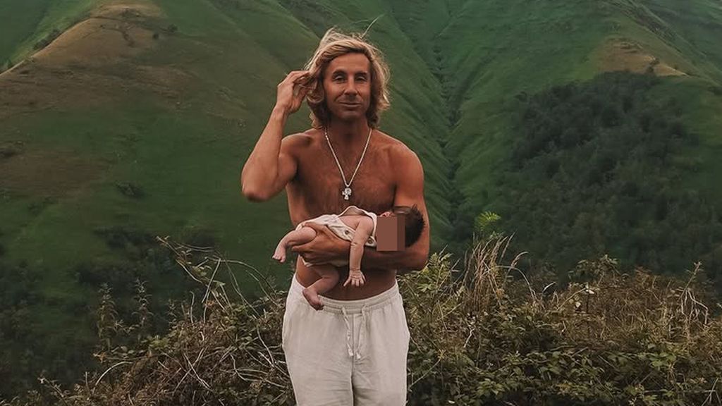 Luis Giménez, con su hijo