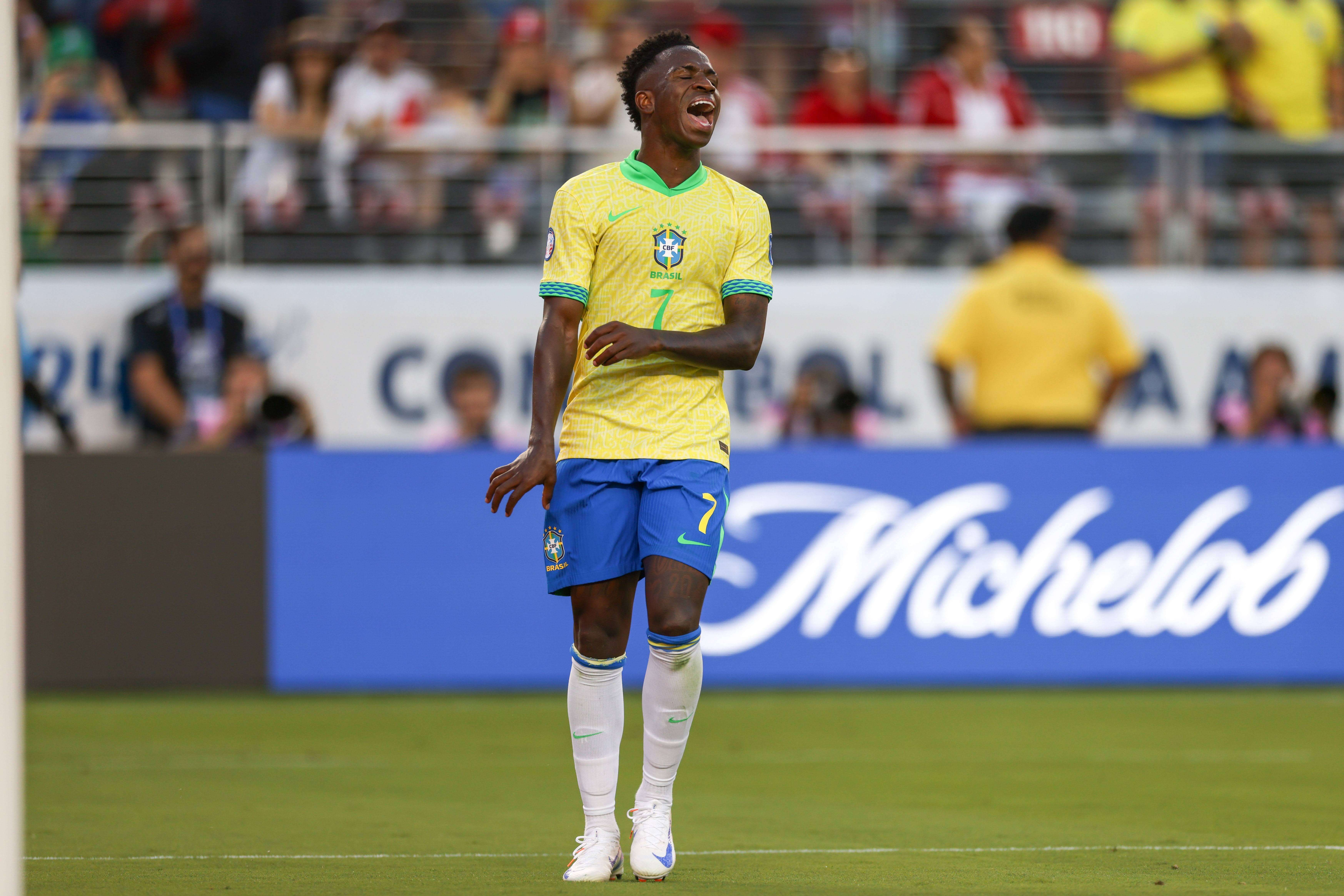  Vinicius Jr durante el partido ante Colombia (Fuente: Cordon Press)