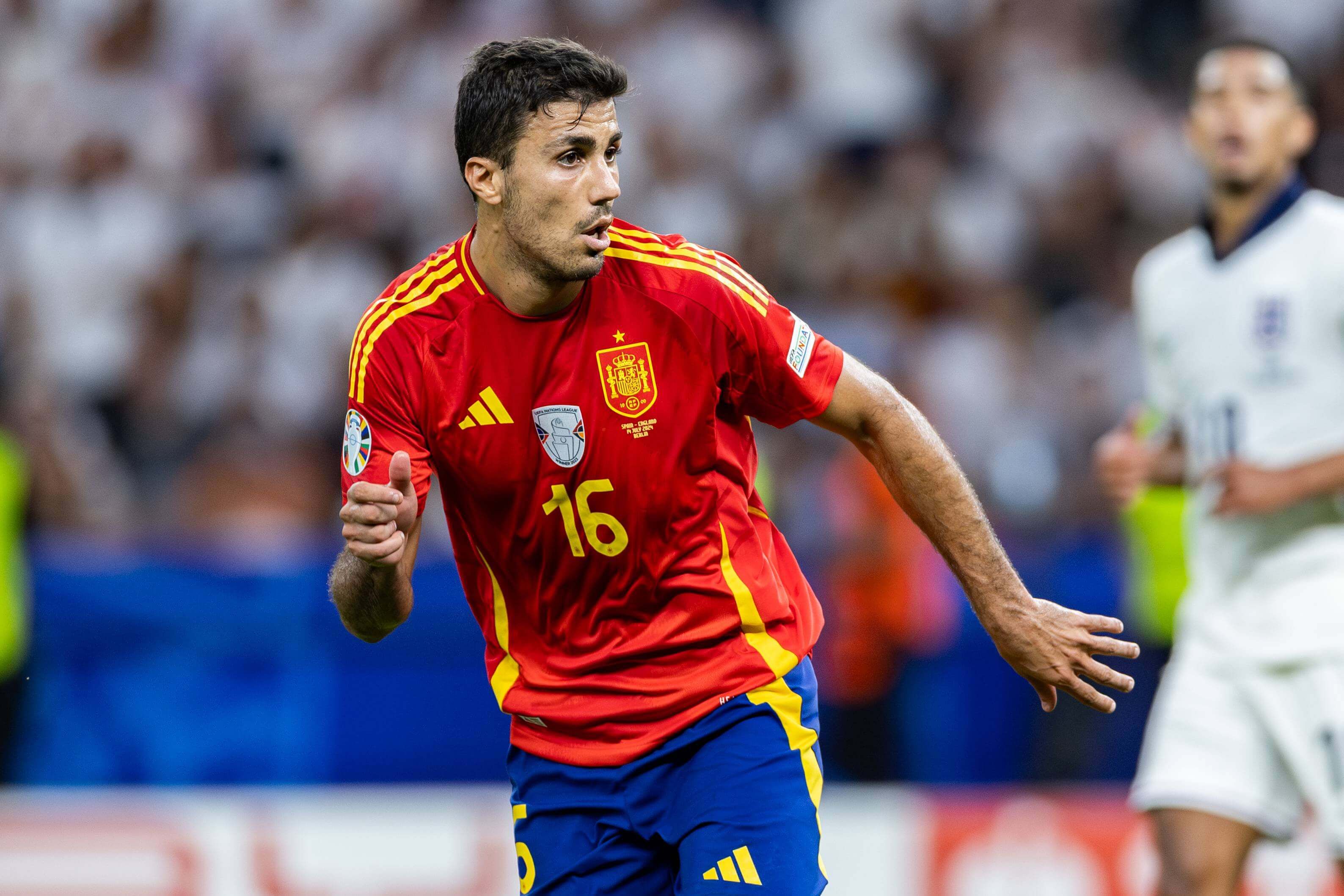  Rodri, en la final de la Eurocopa con España.