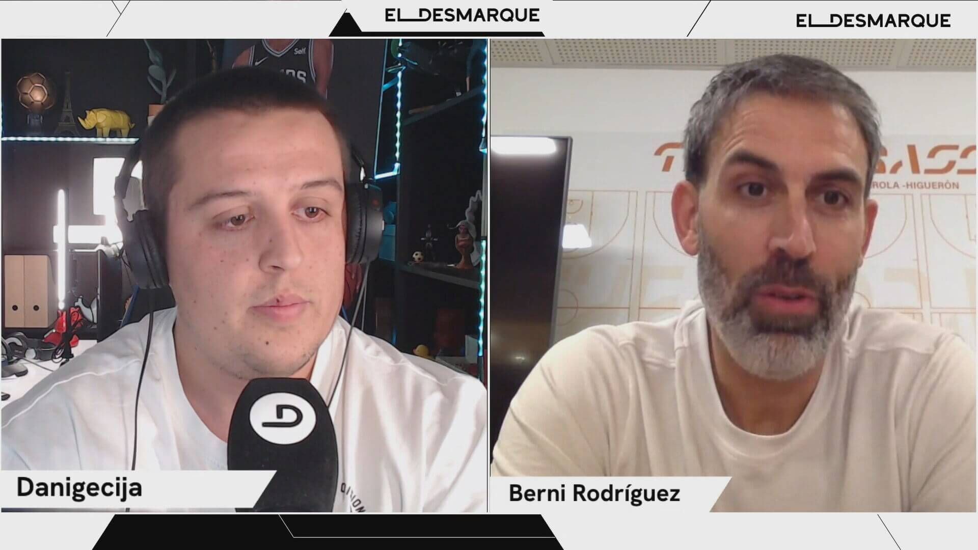 Berni Rodríguez junto a Daniel García Écija en ElDesmarque