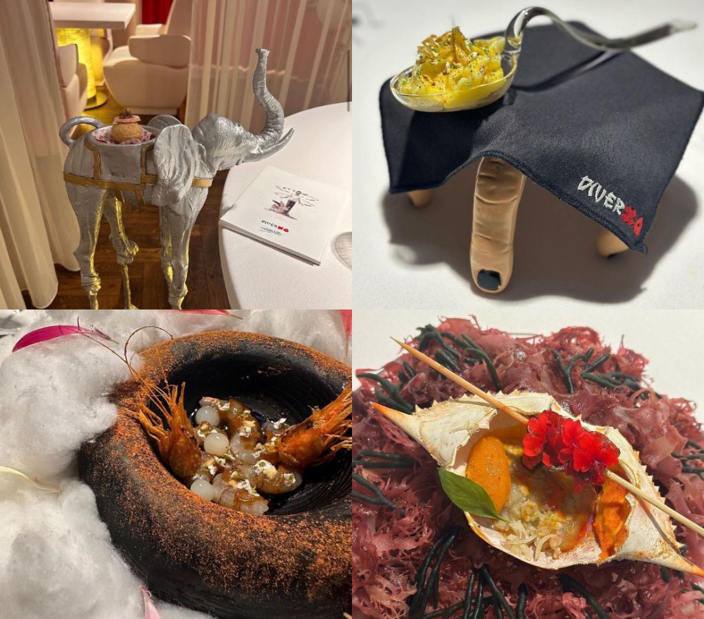 Algunos de los patos del menú de DiverXO (@mel.canizares)