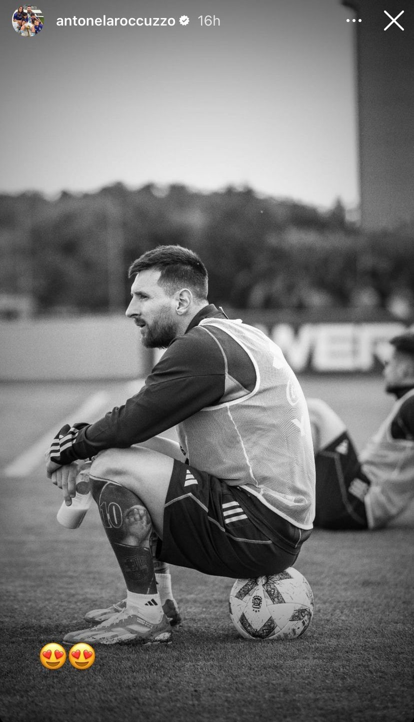  Antonela Roccuzzo comparte una fotografía de Leo Messi en su Instagram (@antonelaroccuzzo)