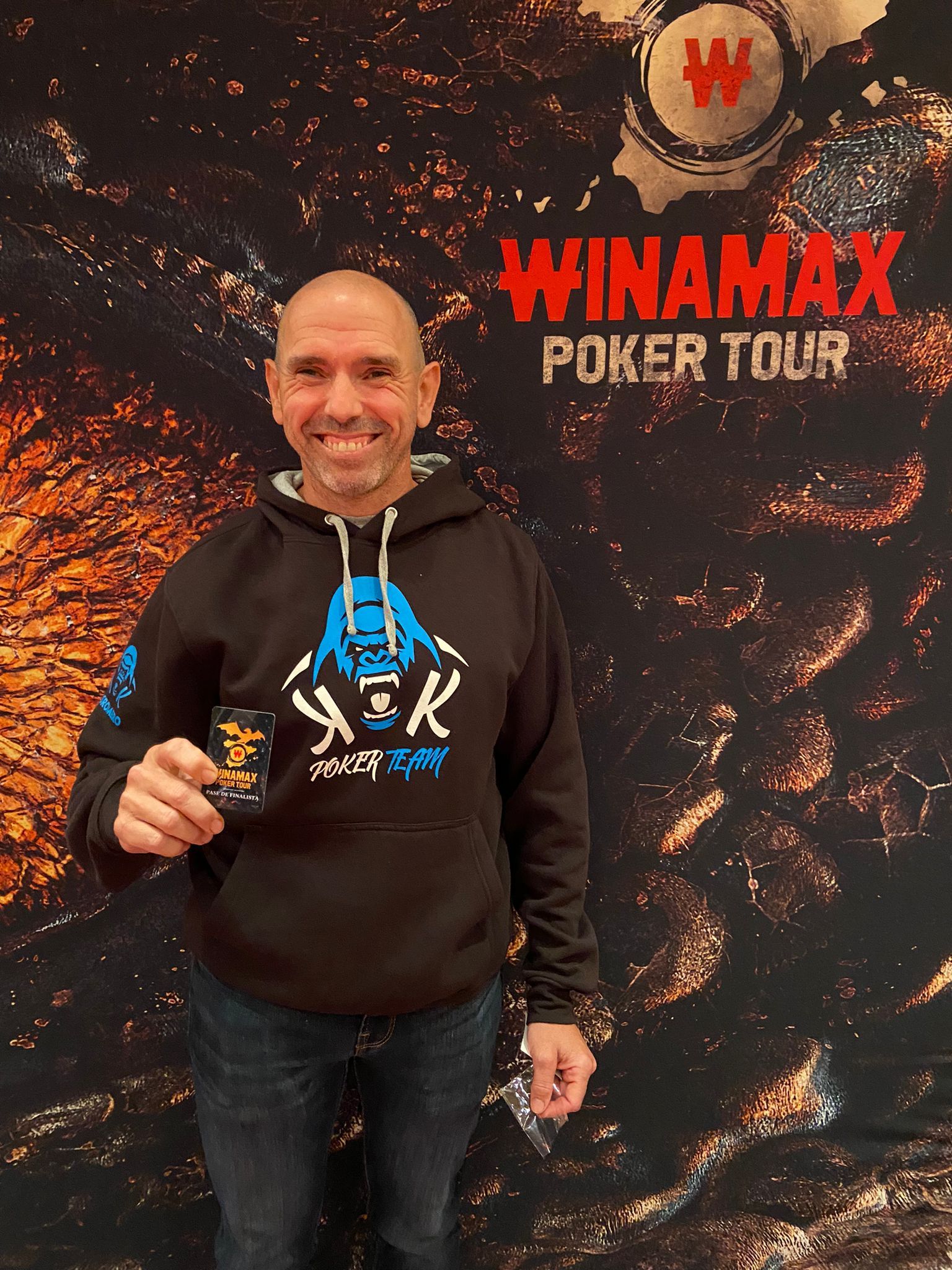 Antonio Serafín Romero, feliz con su billete para la final.