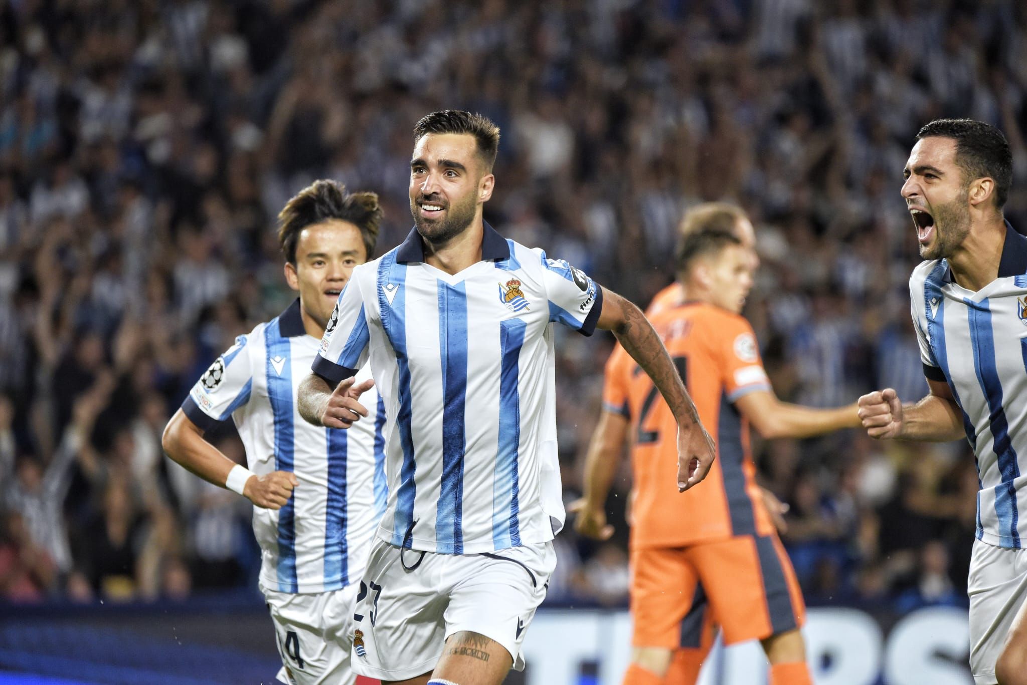 Brais celebra su gol al Inter de Milán (Foto: Giovanni Batista).