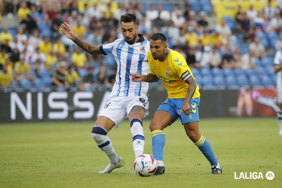 Brais, durante el UD Las Palmas-Real Sociedad (Foto: LaLiga).