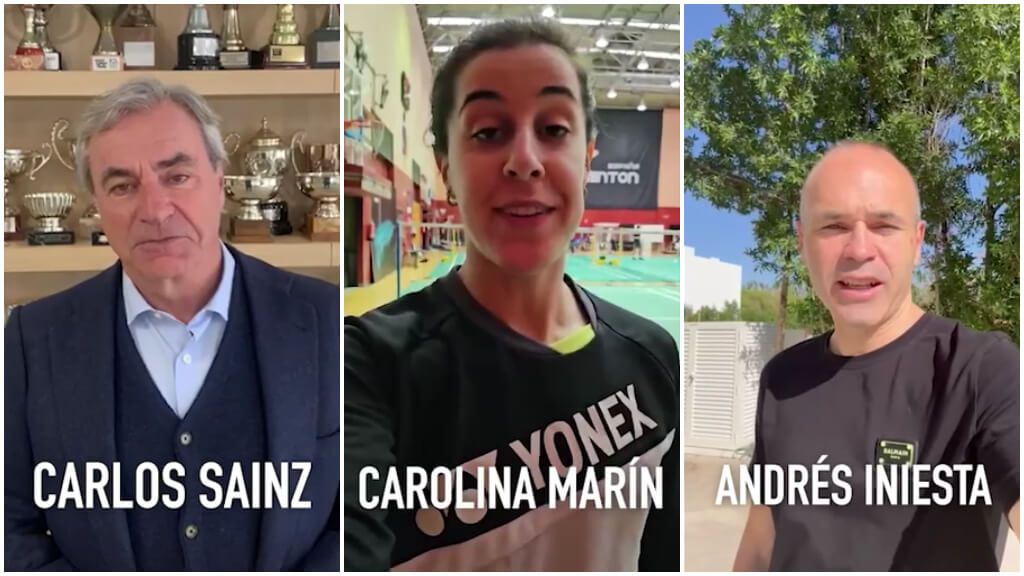  Carlos Sainz, Carolina Marín o Andrés Iniesta, algunos de los apoyos que ha recibido Ilia Topuria (Fotos: @Topuriailia).