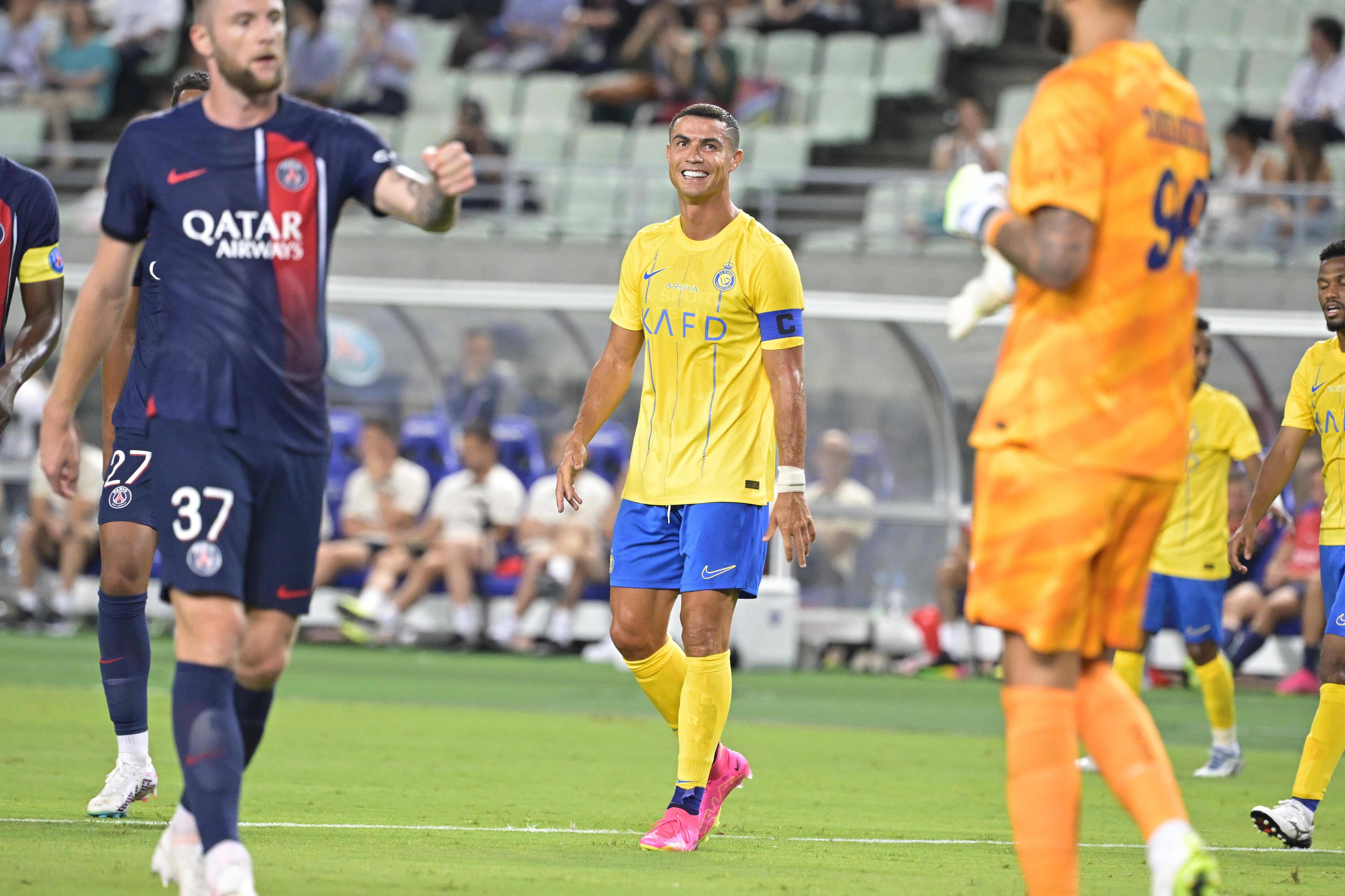  Cristiano Ronaldo, en un amistoso con el Al Nassr.
