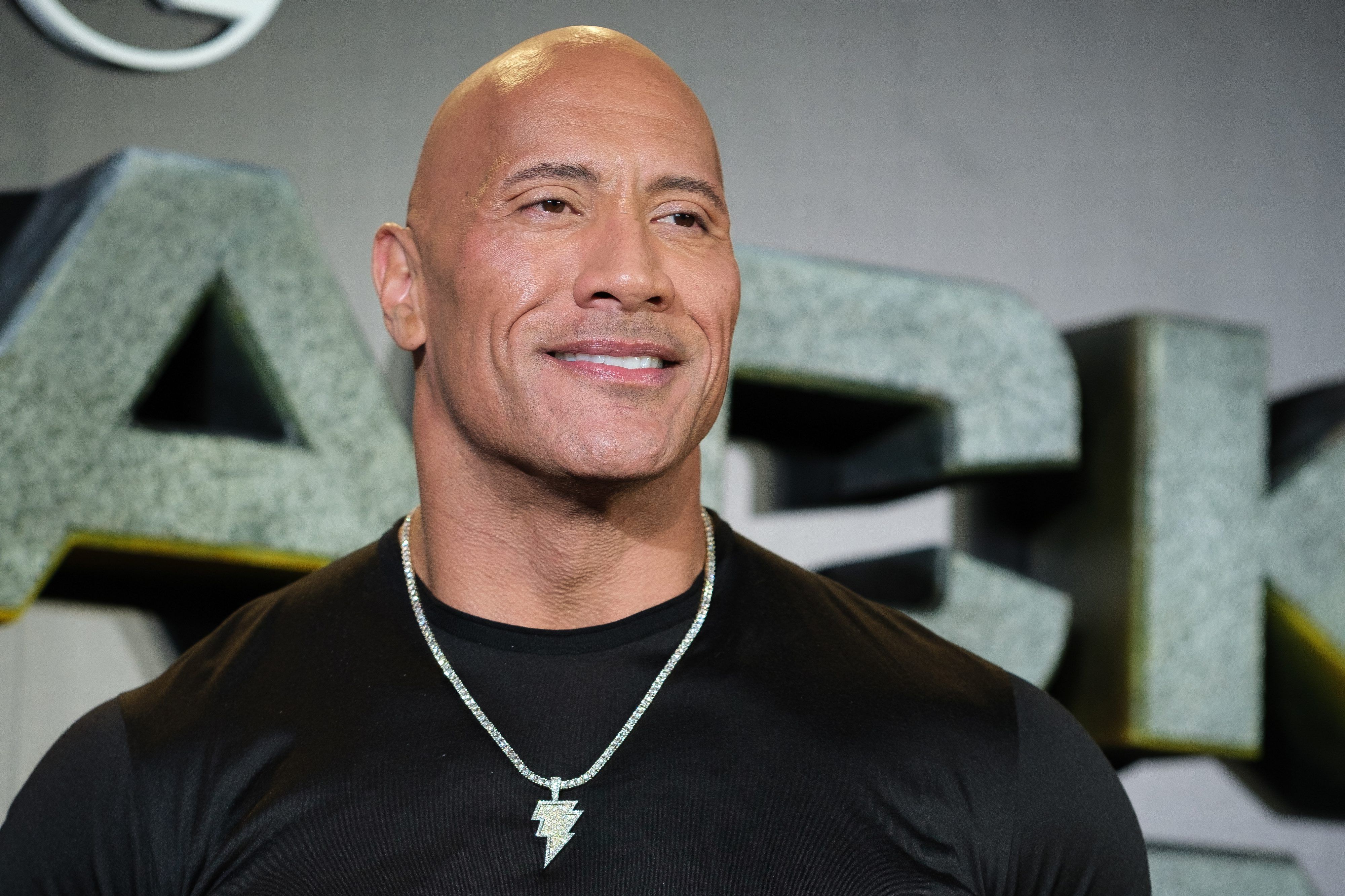 Dwayne Johnson en la presentación de 'Black Adam' (Cordon Press)