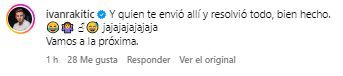El comentario de Iván Rakitic en la publicación de Gudelj.