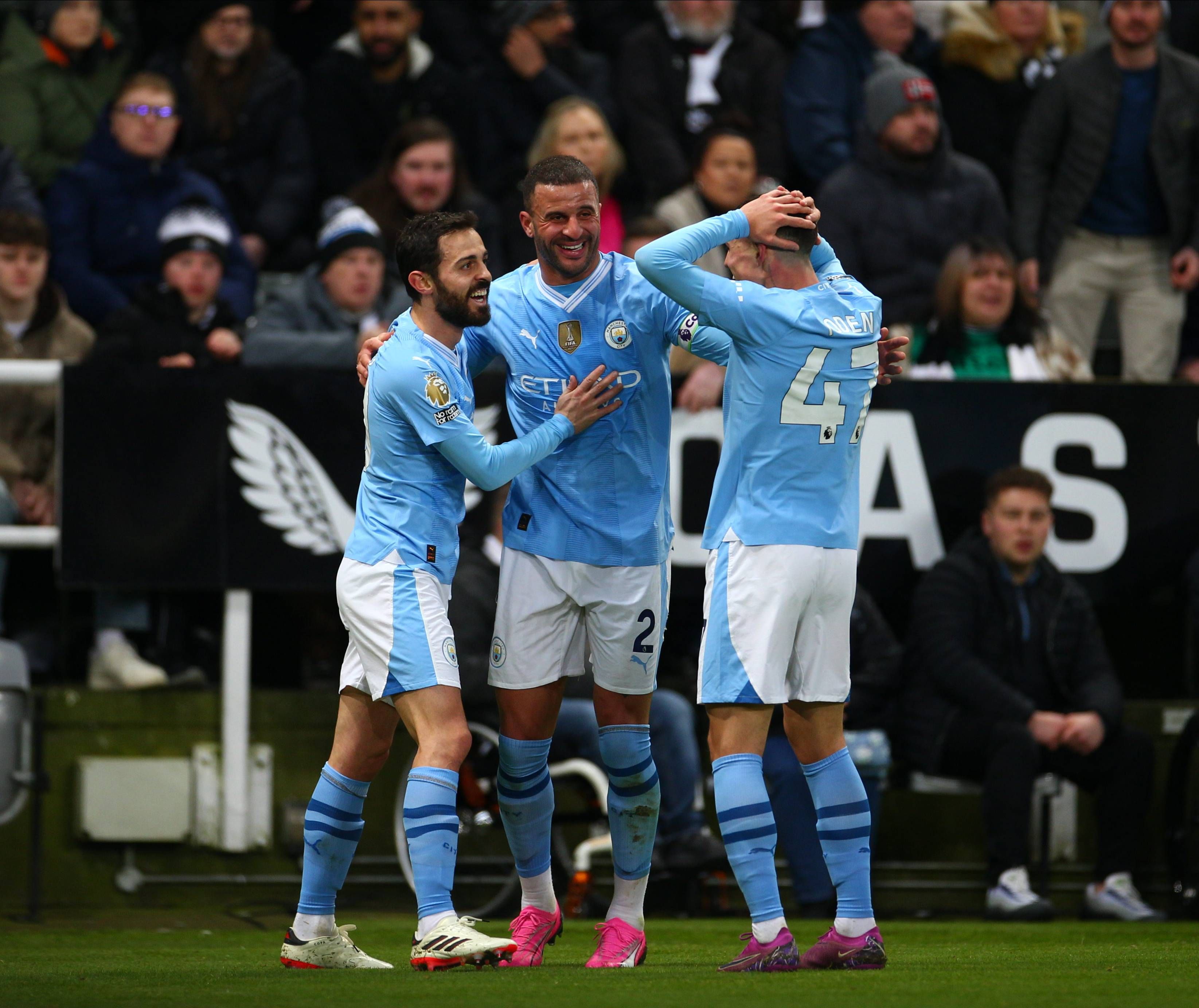  El Manchester City celebra un gol contra el Newcastle en Premier League (Cordon Press)