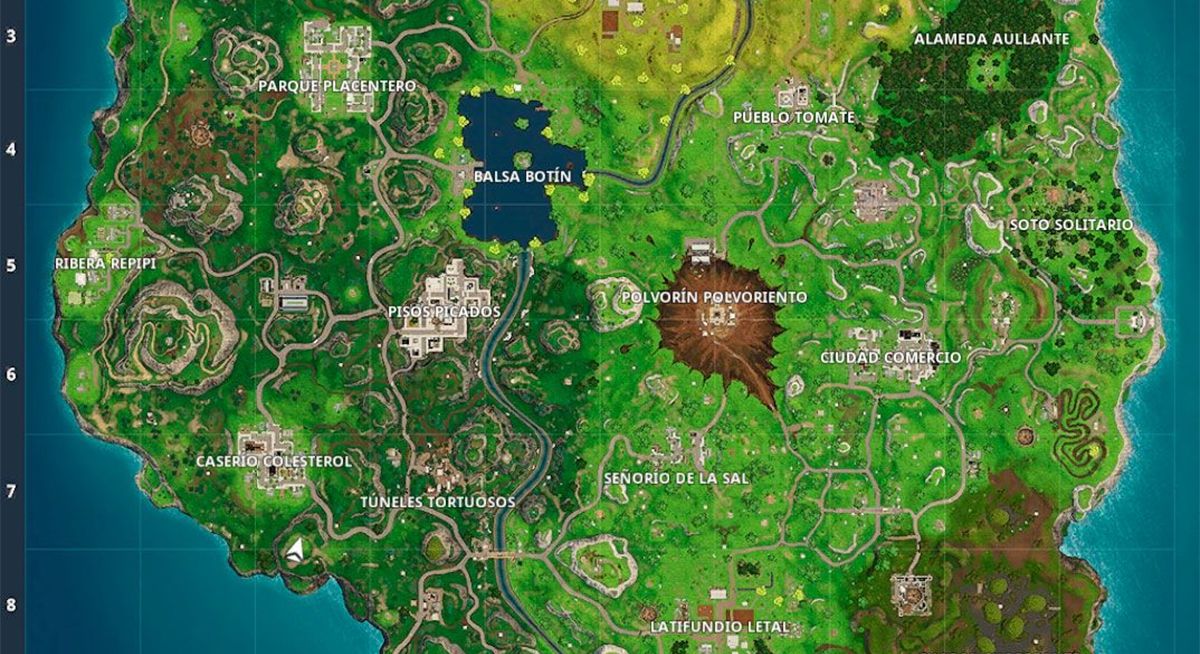 El mapa de Fortnite OG