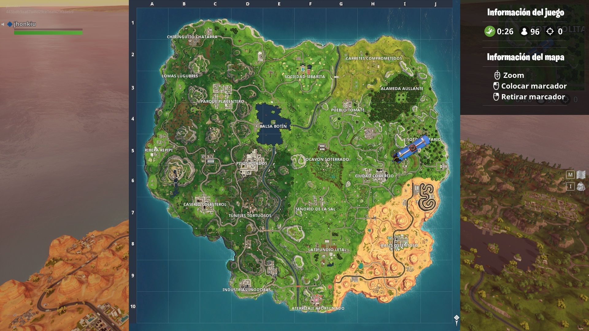 El mapa de la Temporada 5 de Fortnite - Capítulo 1