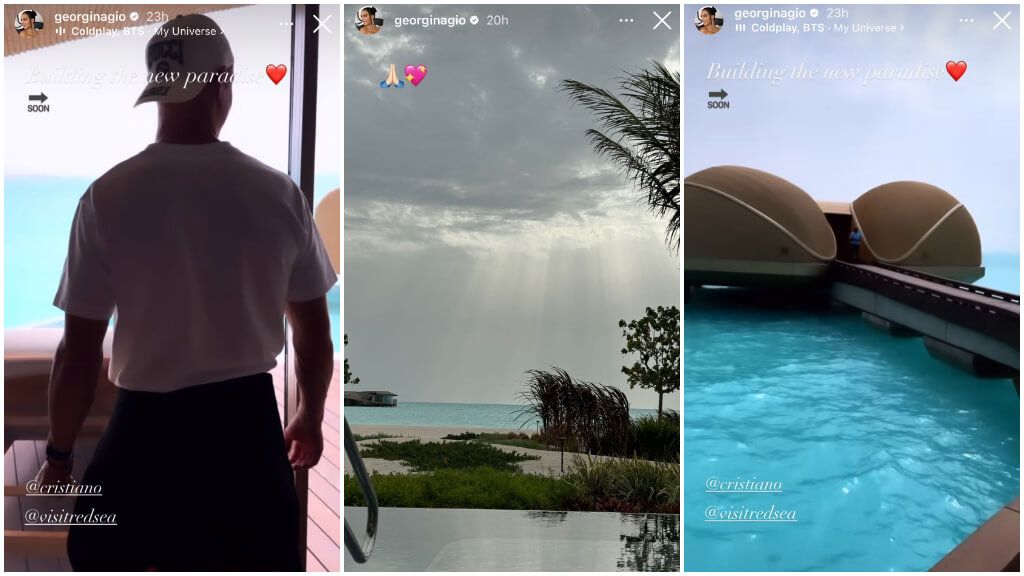  Algunos detalles de las vacaciones de Cristiano Ronaldo y Georgina (Fotos: @georginagio)