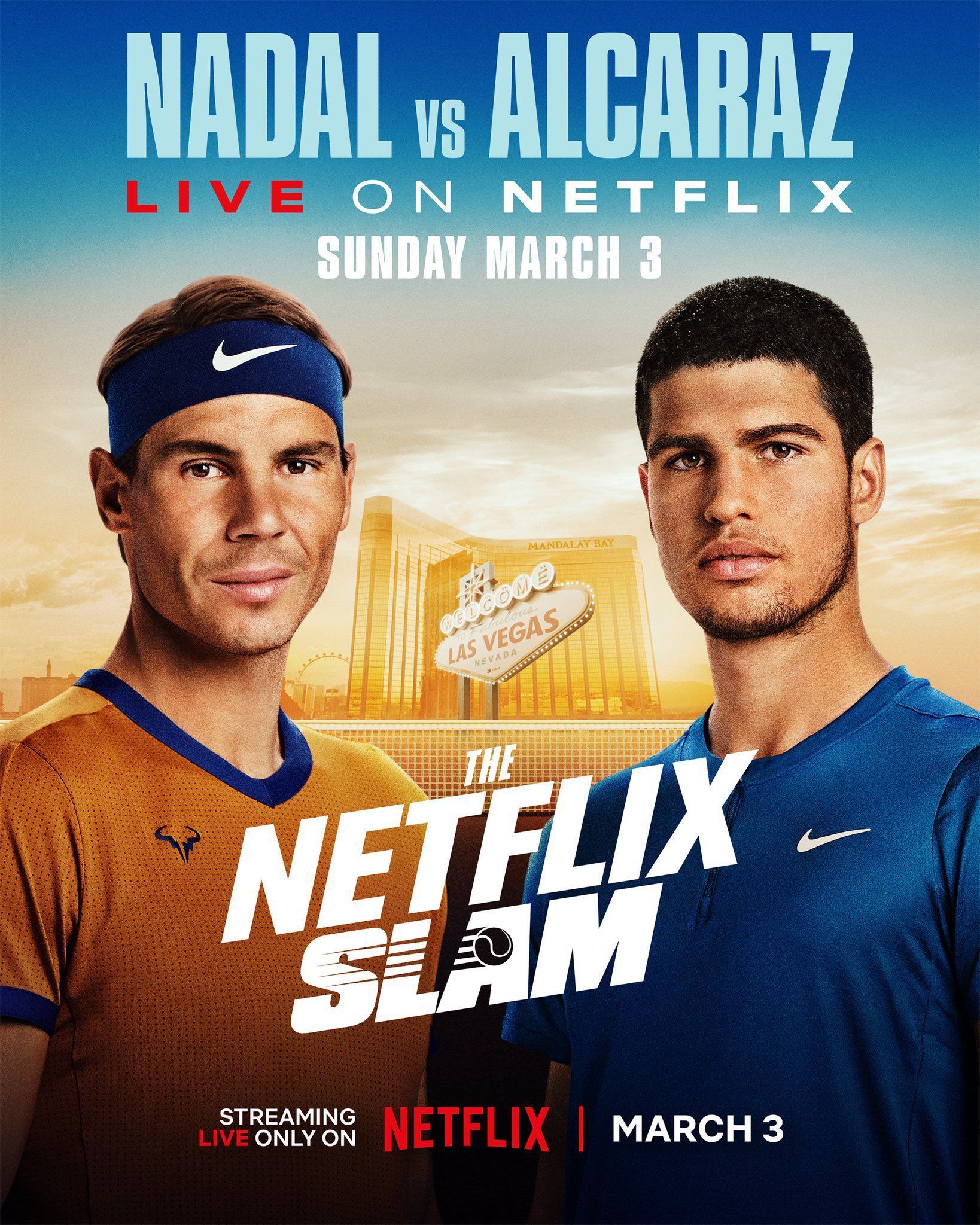  Netflix emitirá un partido entre Alcaraz y Nadal