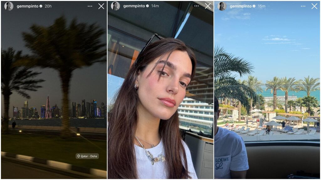  Gemma Pinto, presente en Qatar para arropar a Marc Márquez (Fotos: @gemmpinto).