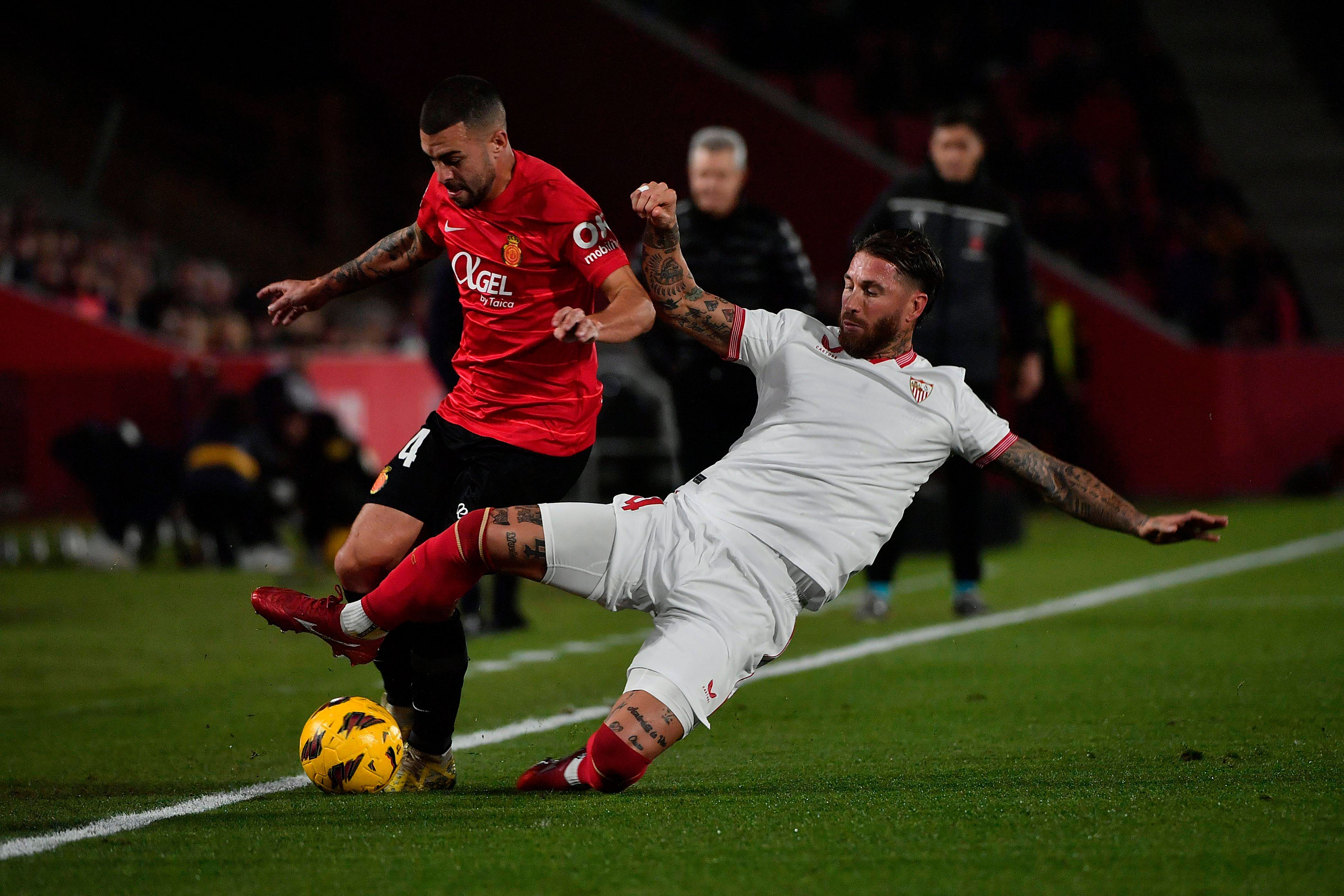 Ramos, ante el Mallorca.