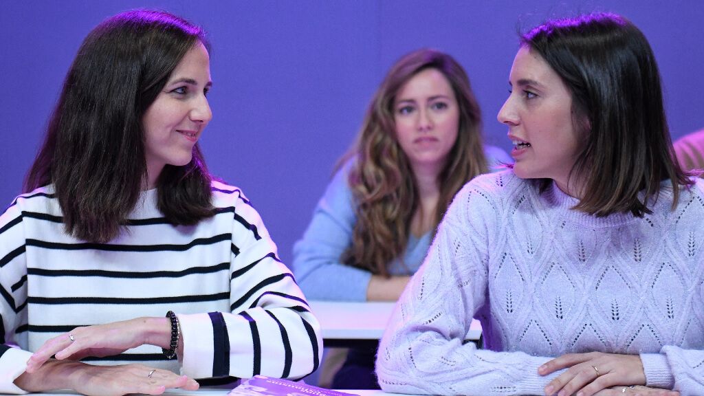  Ione Belarra e Irene Montero en un acto de Podemos (Europa Press)