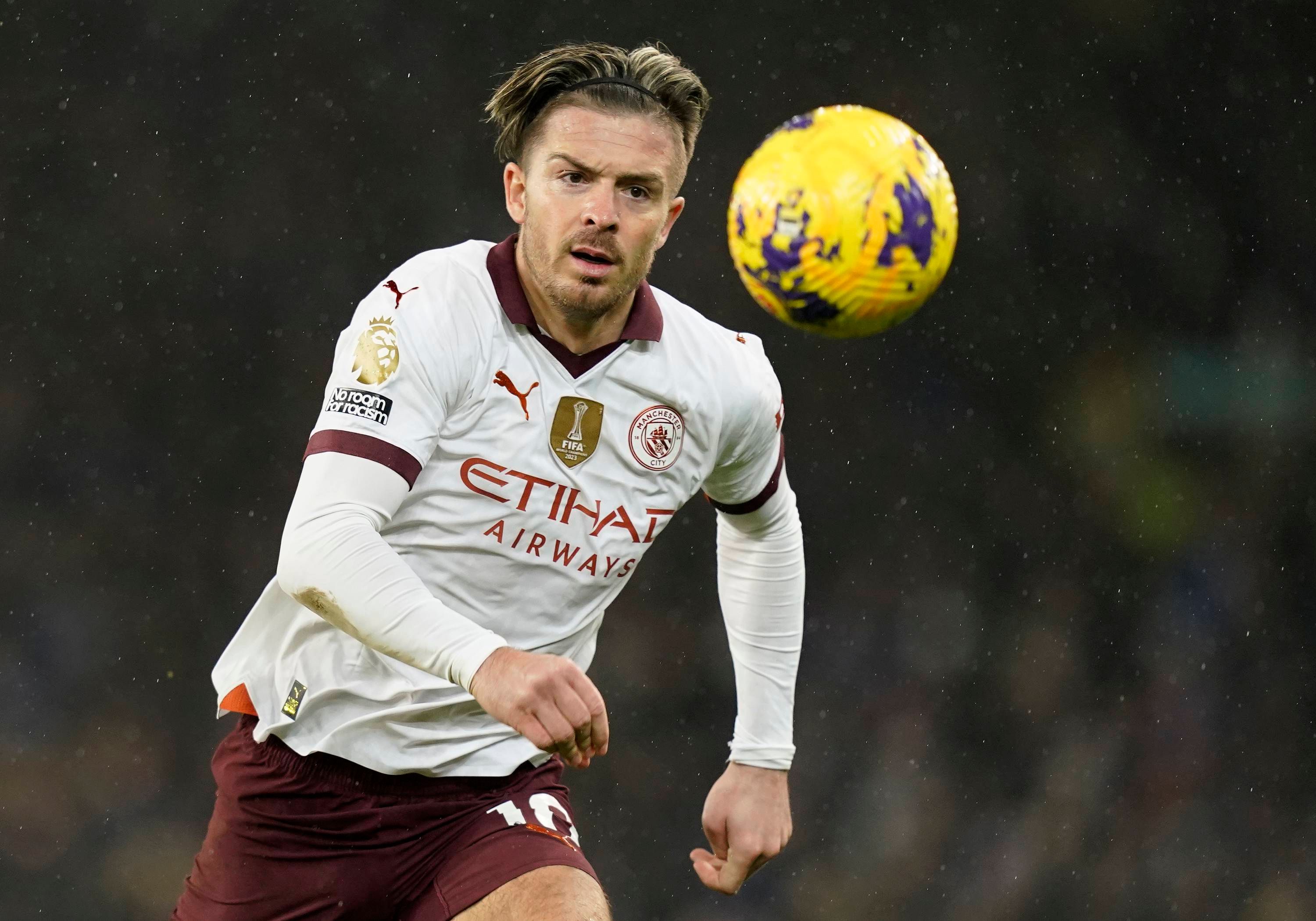  Jack Grealish en el partido entre el Everton y el Manchester City.