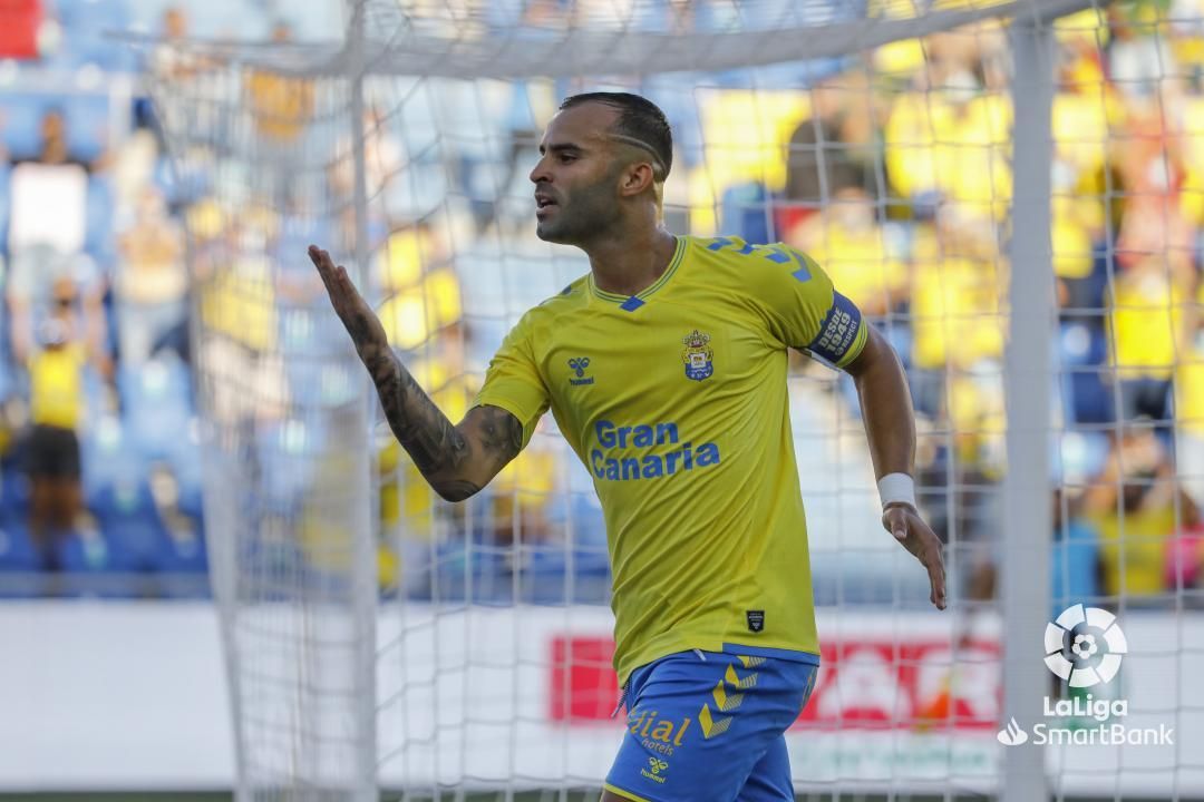 Jesé Rodríguez celebra un gol con Las Palmas.