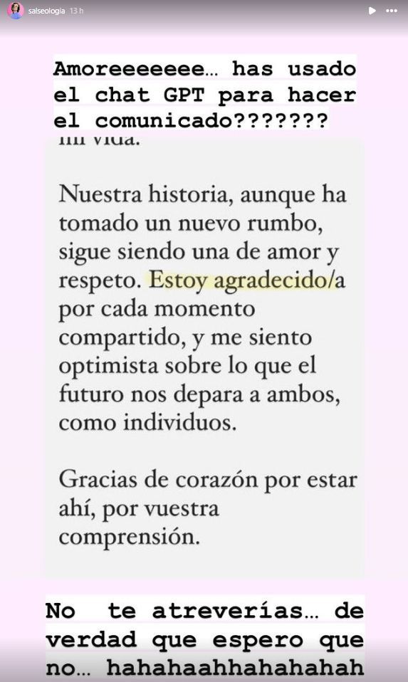 La crítica a Diego Matamoros por utilizar la IA en su comunciado (Captura de @salseologia).