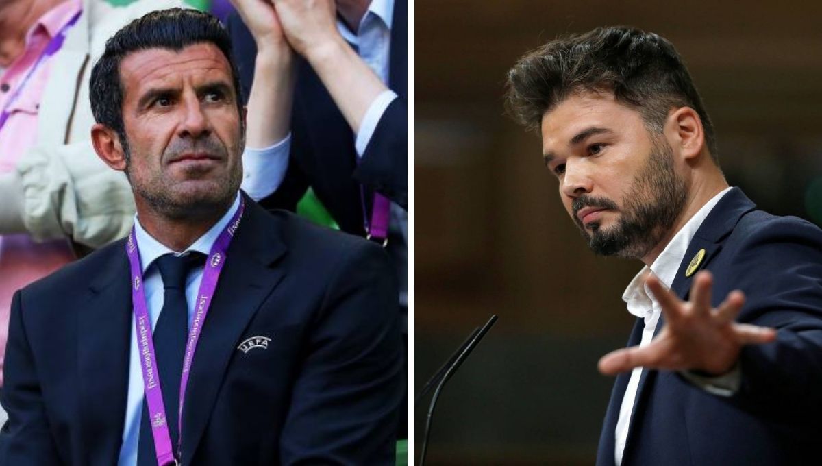 Luis Figo y Gabriel Rufián.