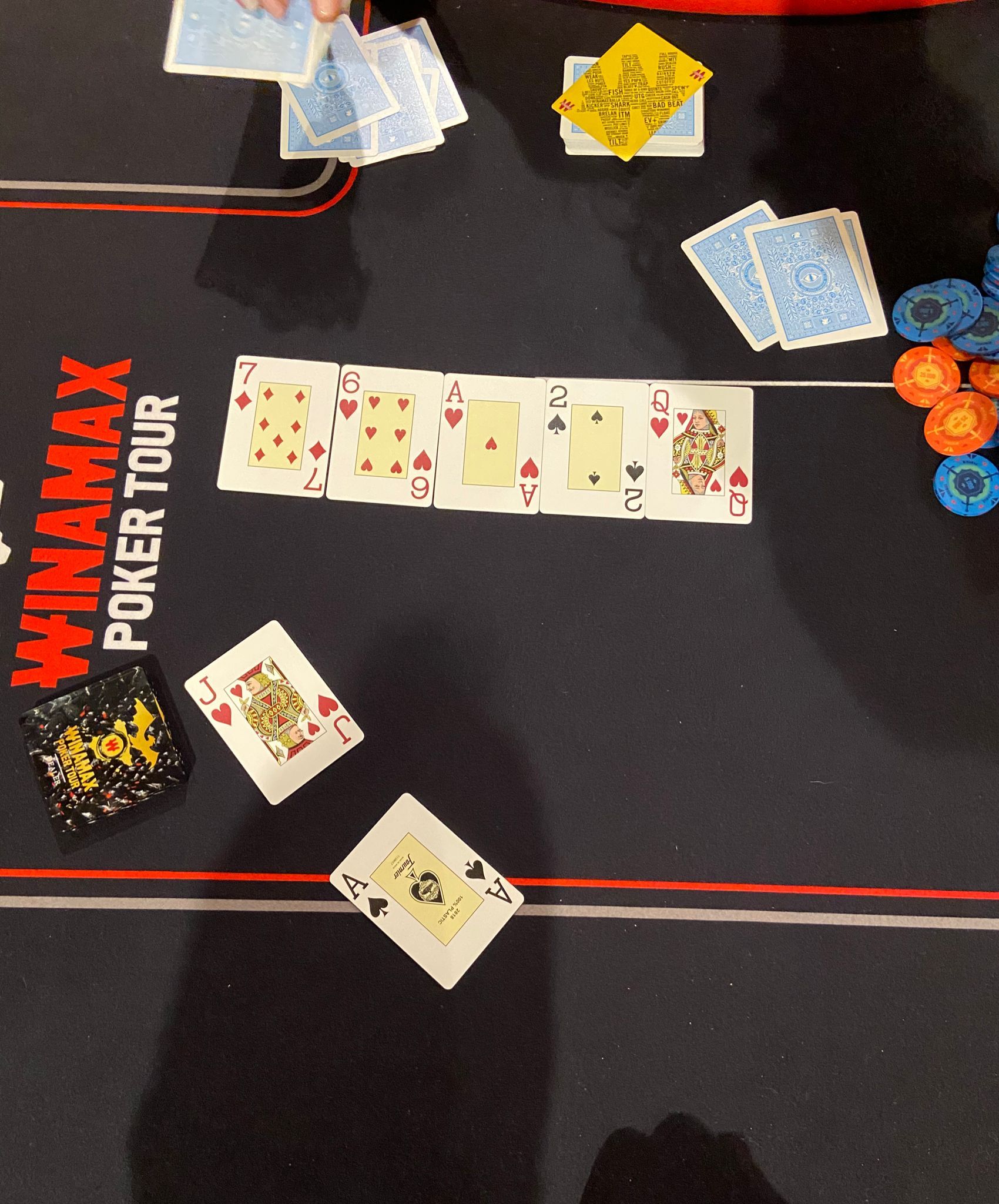 Mano que ha dado paso a la última mesa