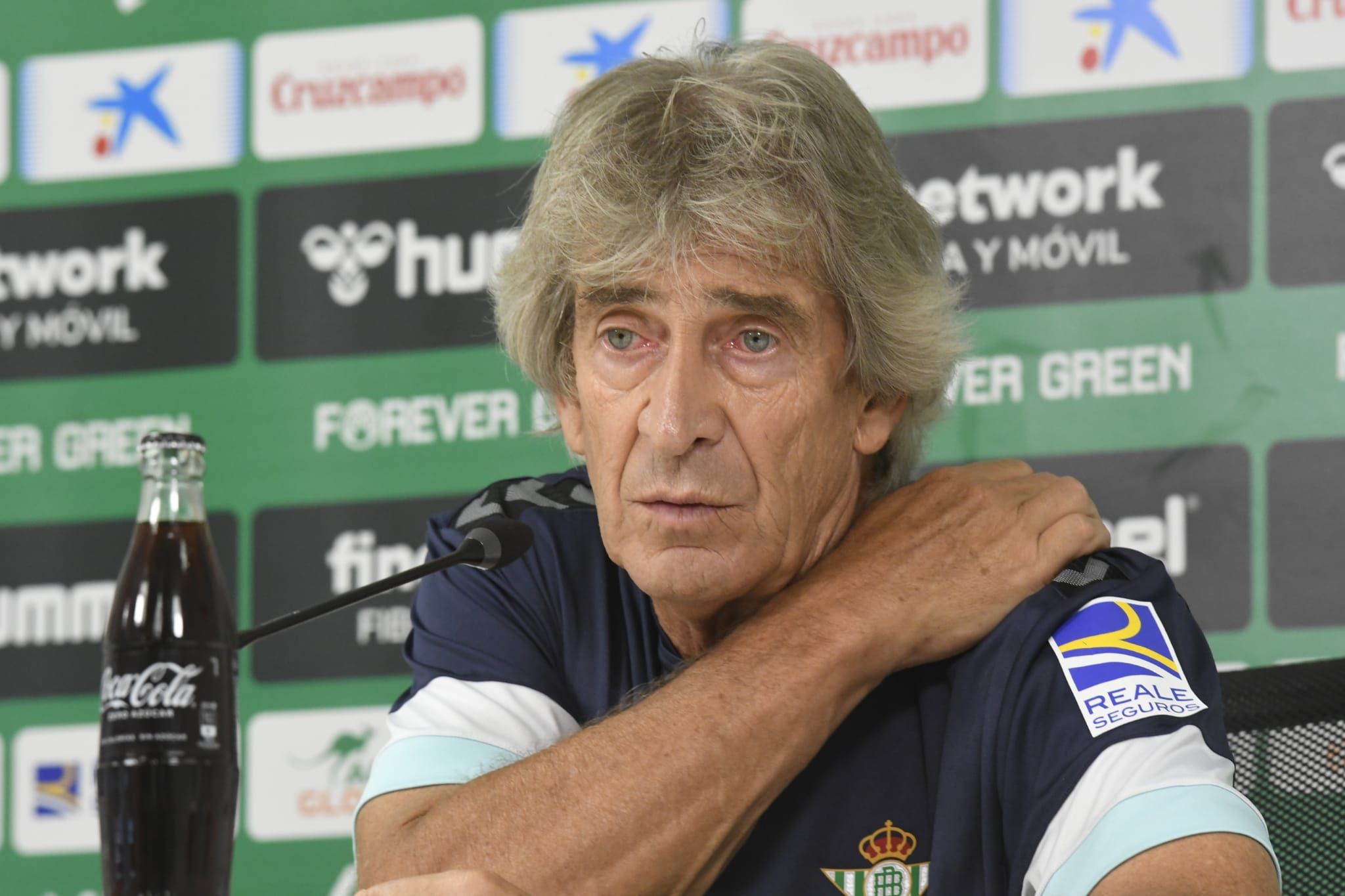  Manuel Pellegrini, en la comparecencia de prensa