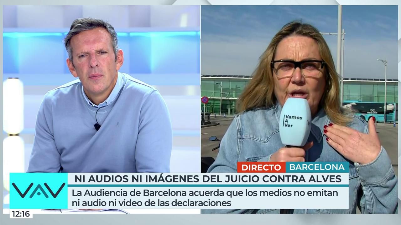  Mayka Navarro dando información sobre el juicio de Dani Alves en 'Vamos a ver' (Telecinco)