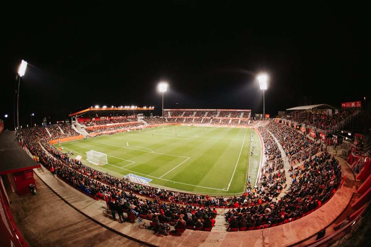  El estadio de Montilivi, durante un partido.