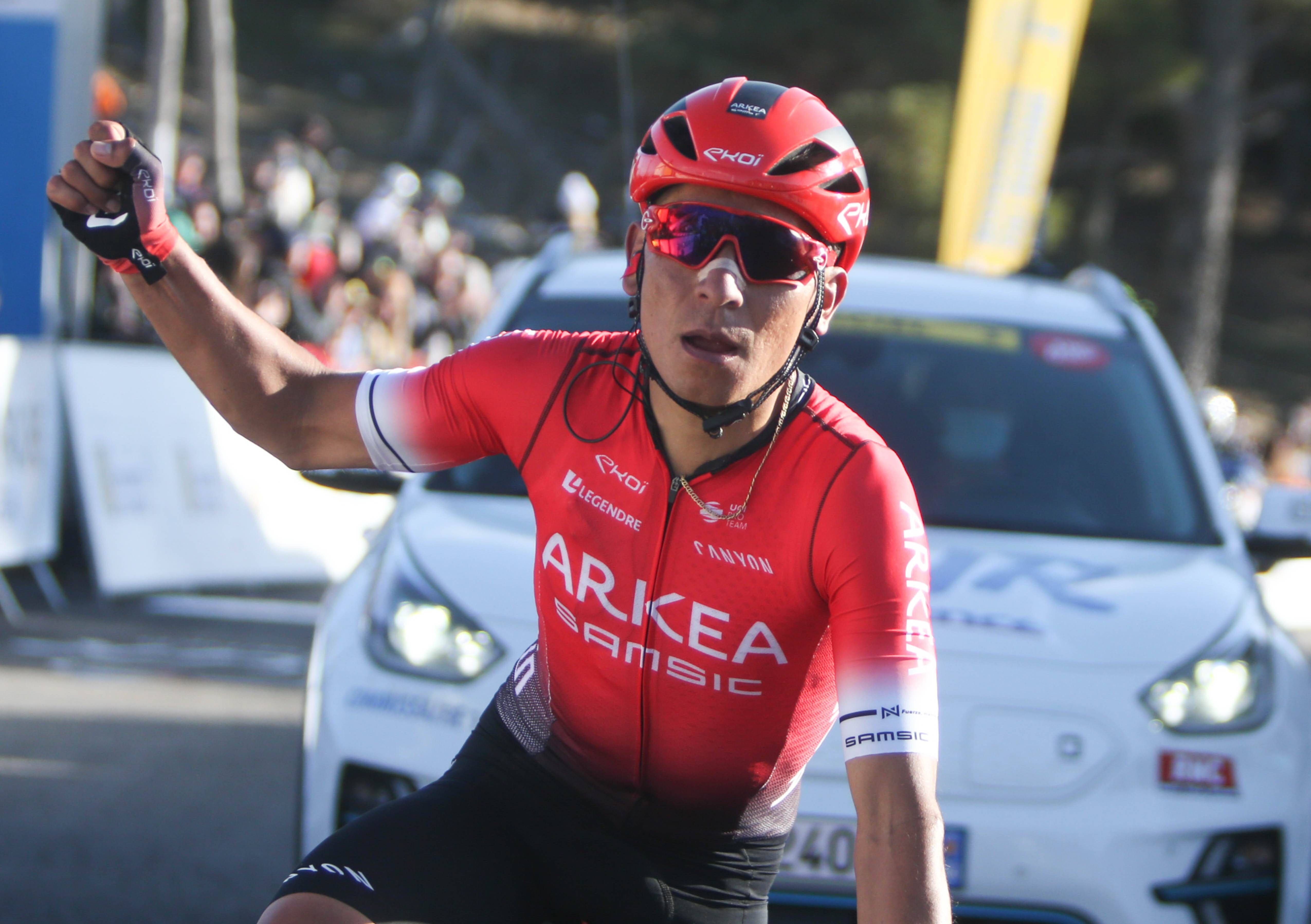 Nairo Quintana, en una carrera con Arkea.