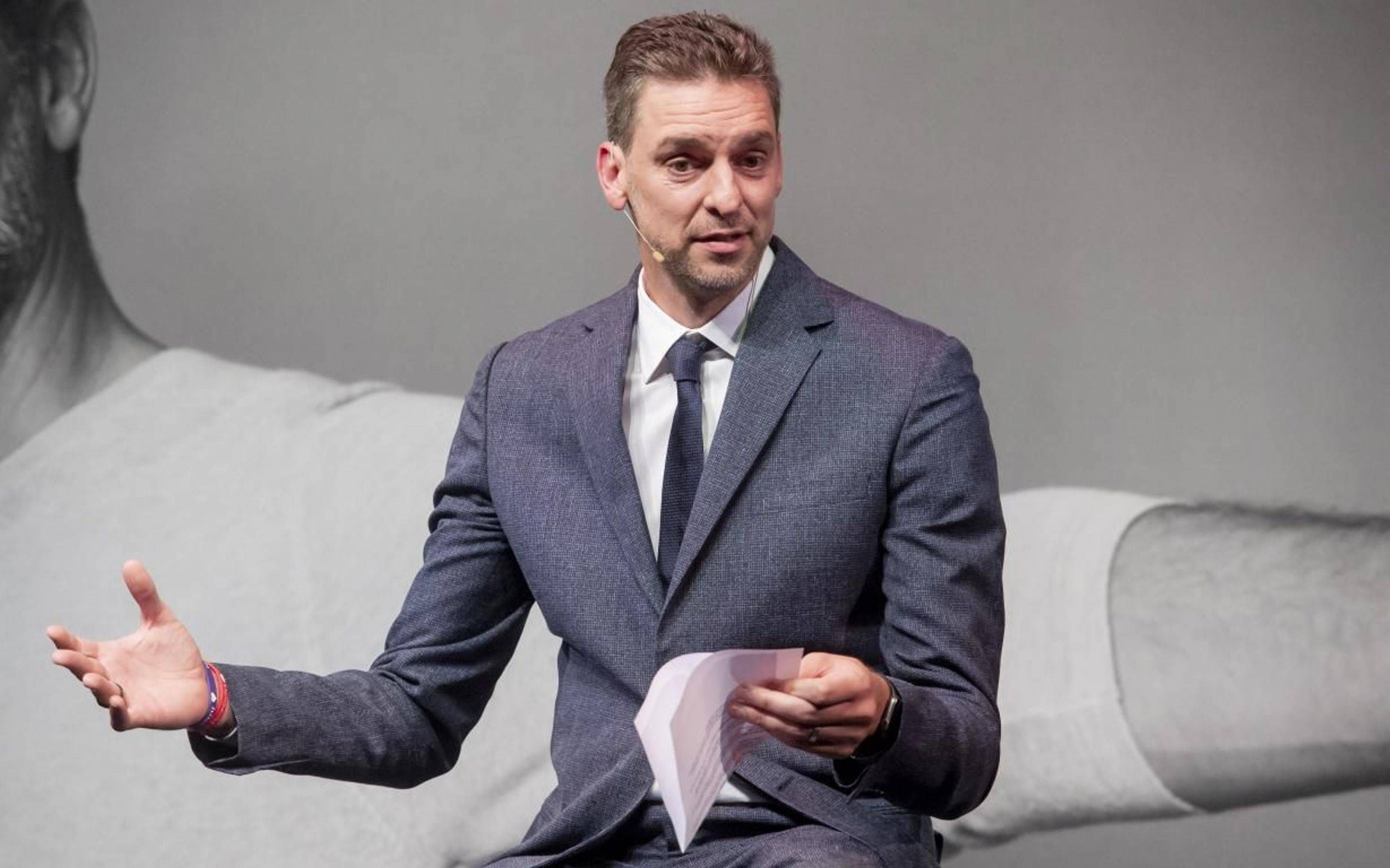  Pau Gasol, durante una rueda de prensa. (Fuente: Cordon Press)