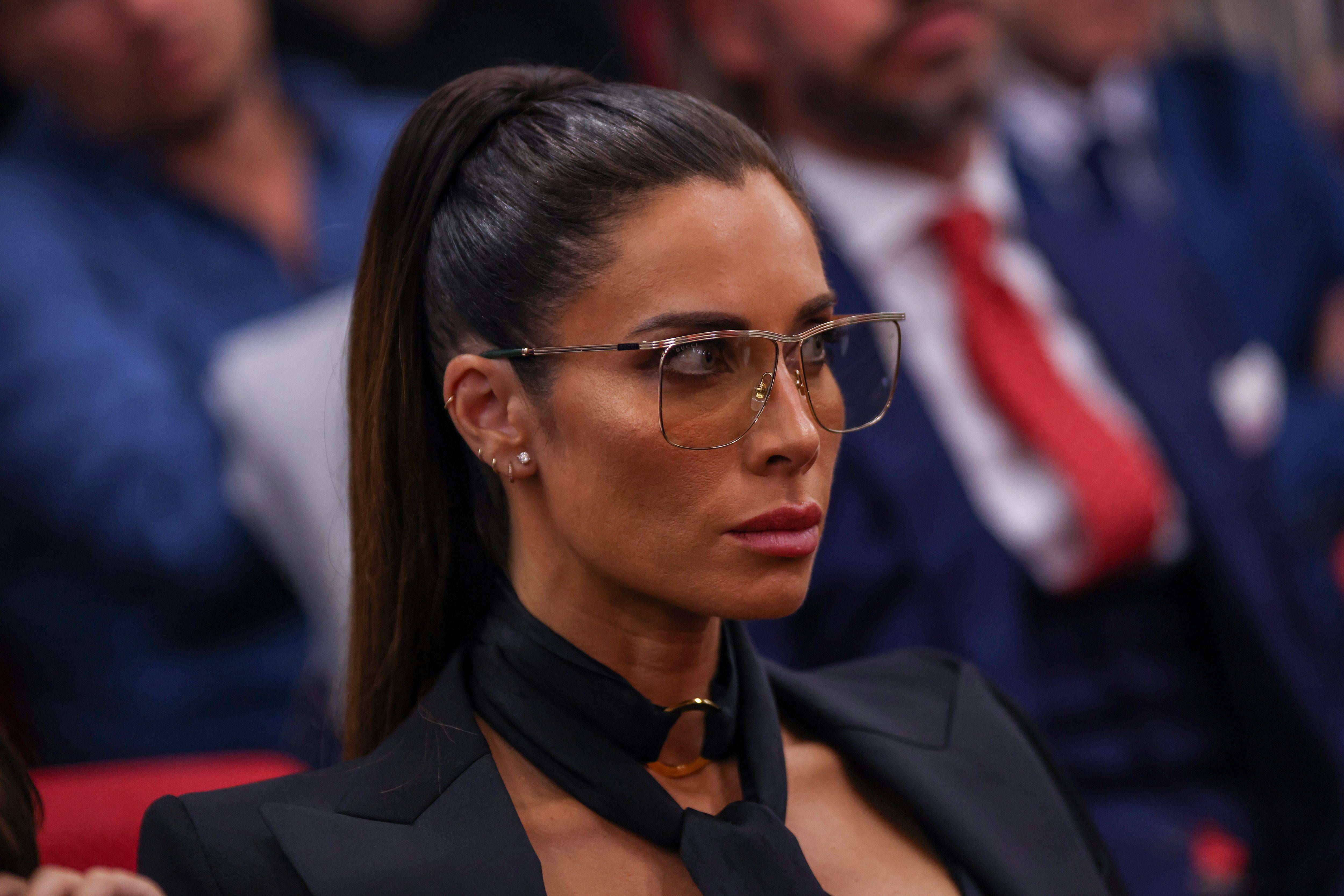 Pilar Rubio durante la presentación de Sergio Ramos como jugador del Sevilla (Cordon Press)