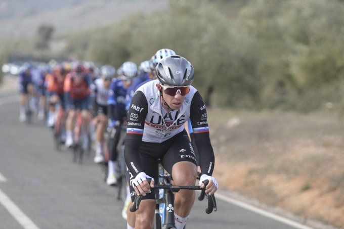  Pogacar, durante la etapa.