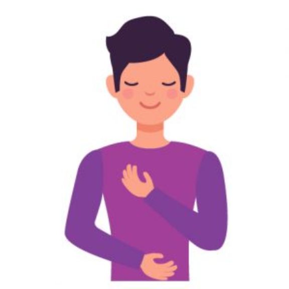 Postura del cuerpo al realizar el ejercicio de respiración diafragmática. (Fuente: Universidad Piloto de Colombia)