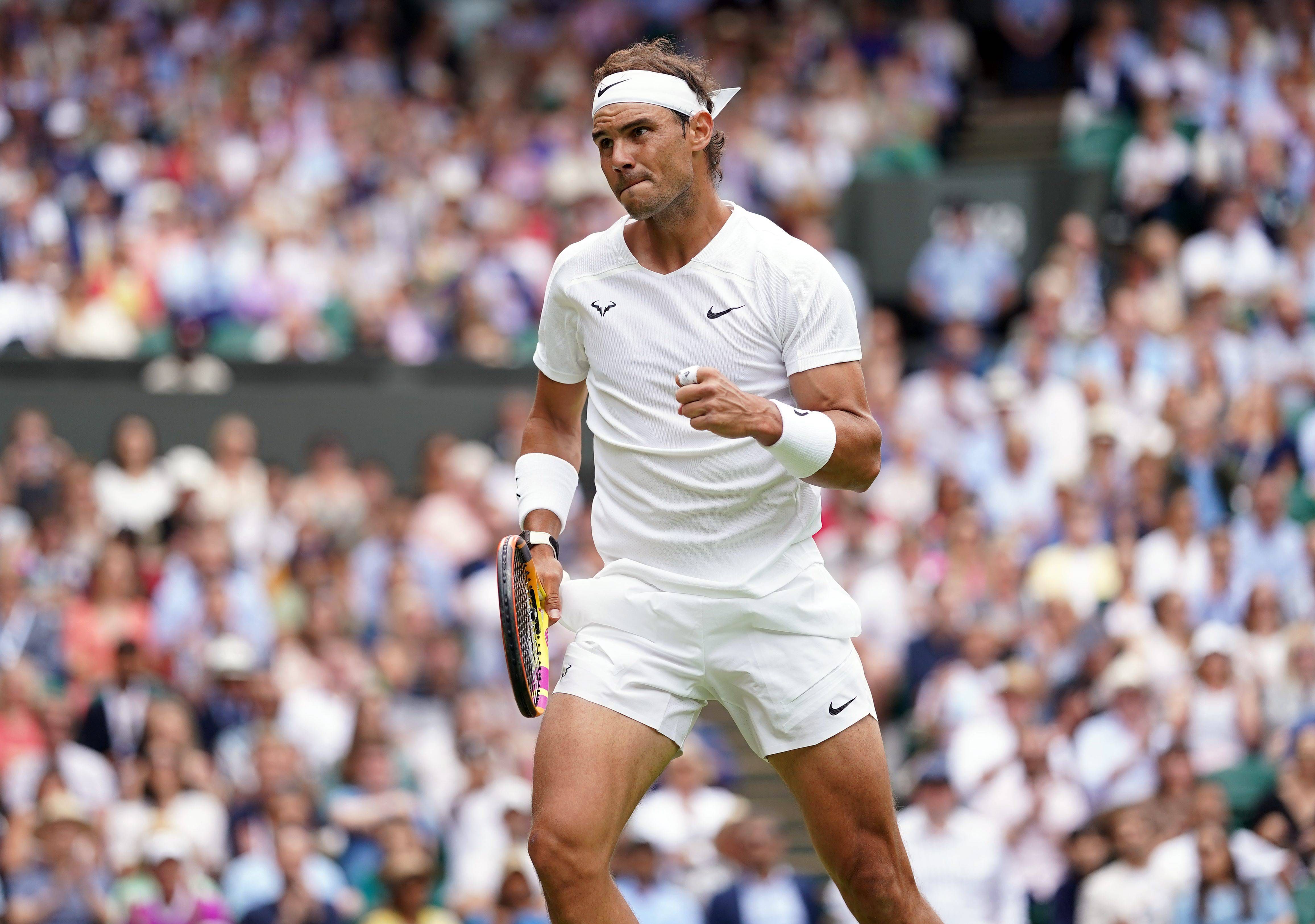 Rafa Nadal, durante su duelo ante Fritz en Wimbledon.