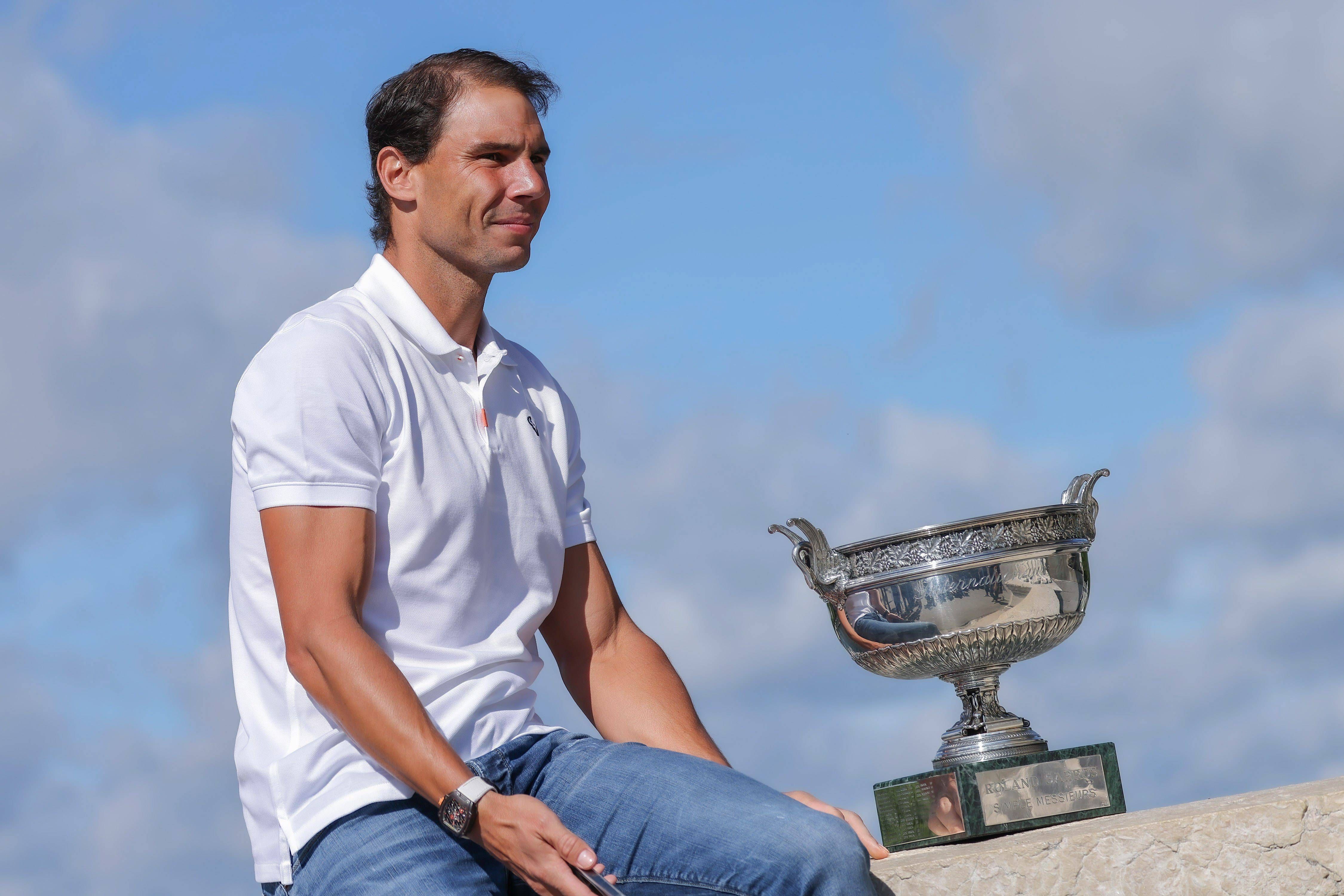  Rafa Nadal, en el acto de fotos protocolario tras ganar Roland Garros.