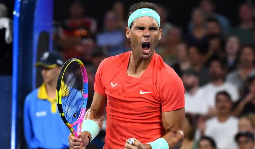  Rafa Nadal en su vuelta en Brisbane (Fuente: @Madridistas2024)