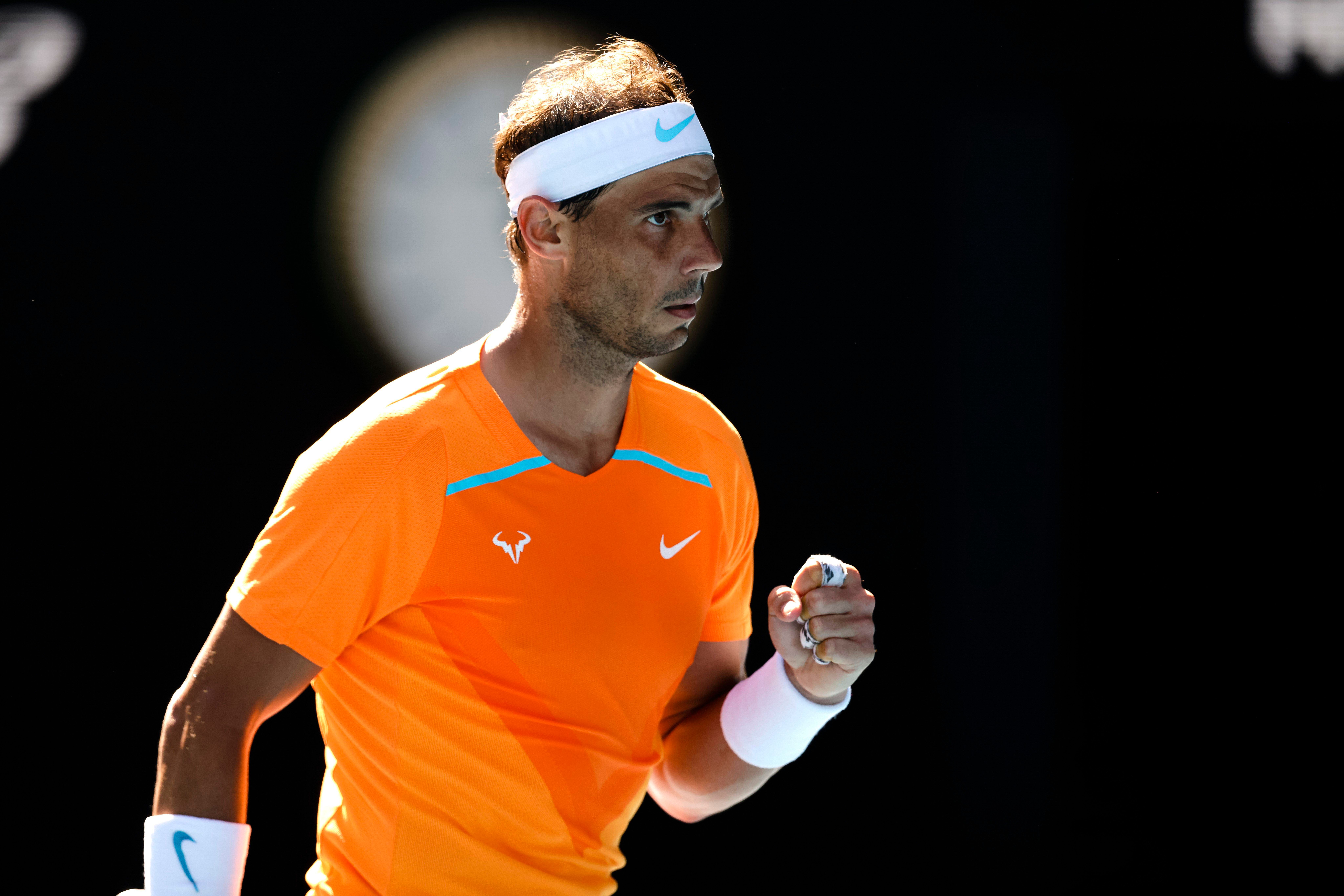  Rafa Nadal, durante el Abierto de Australia 2023.