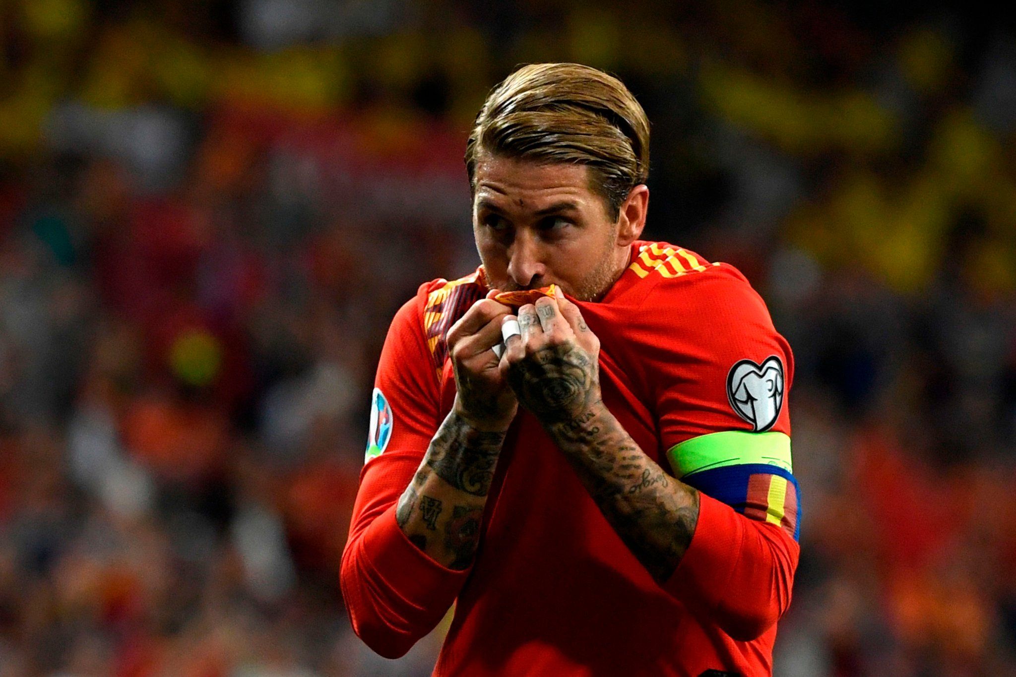  Ramos, celebrando su tanto.
