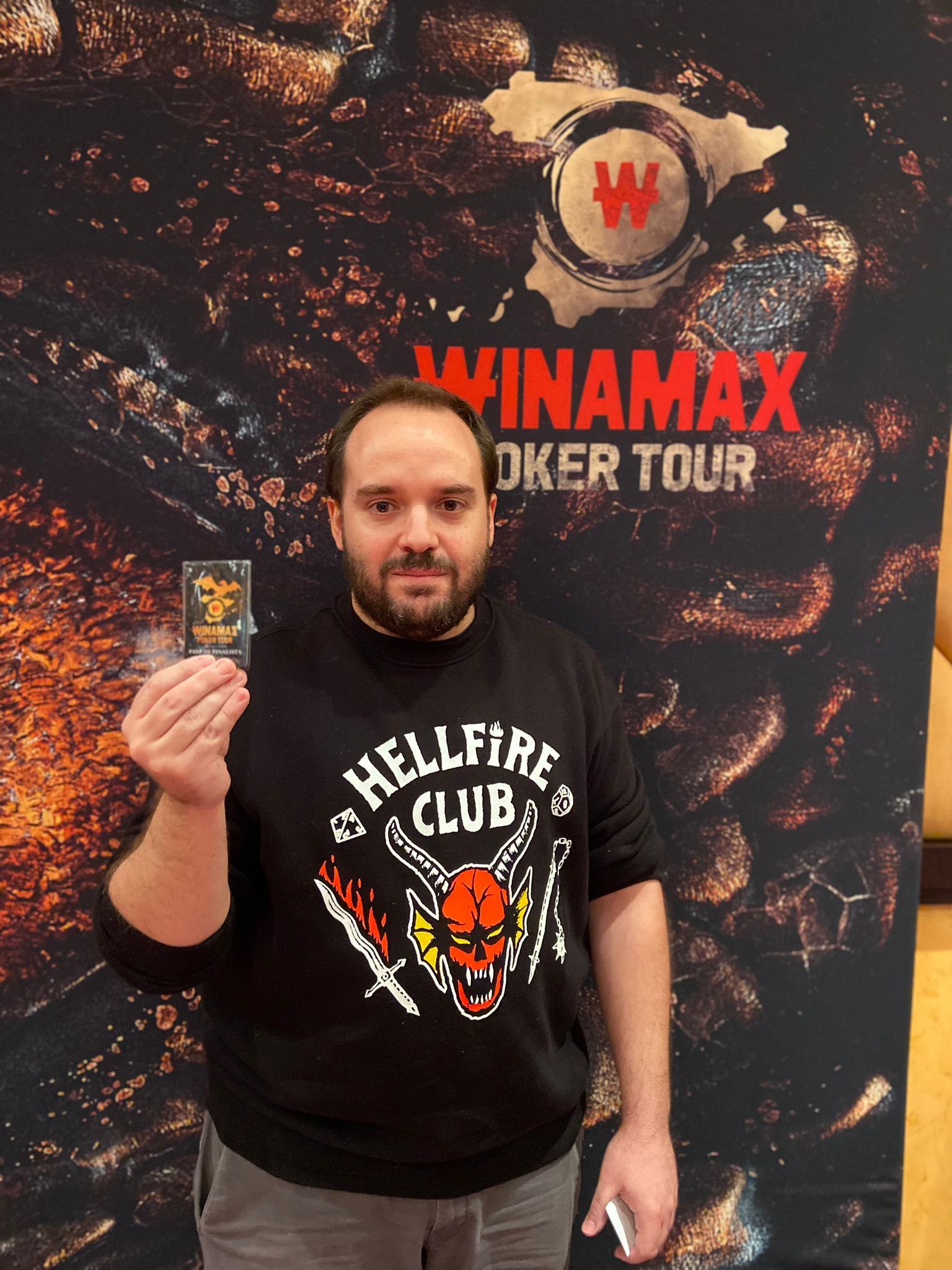 Rubén Martín, satisfecho con triunfar en su segundo torneo. 