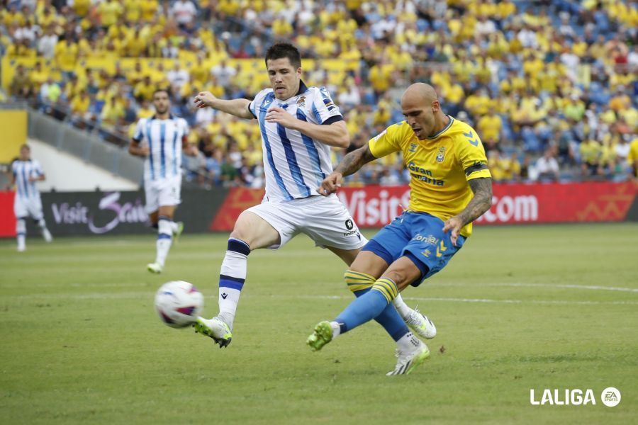 Sandro en una acción del UD Las Palmas-Real Sociedad (Foto: LaLiga).