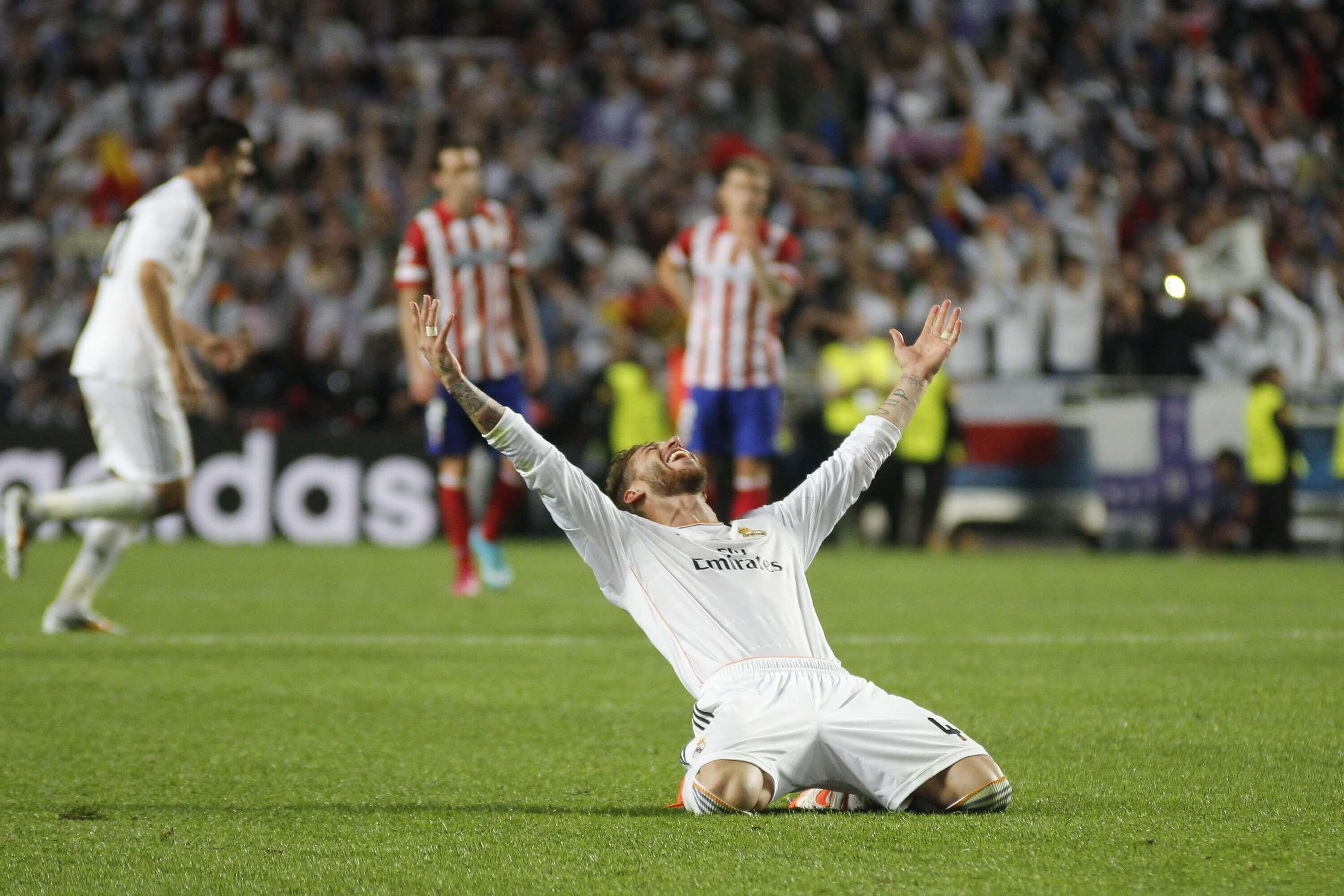  Sergio Ramos, en la final de la Champions League de 2014 con el Real Madrid.