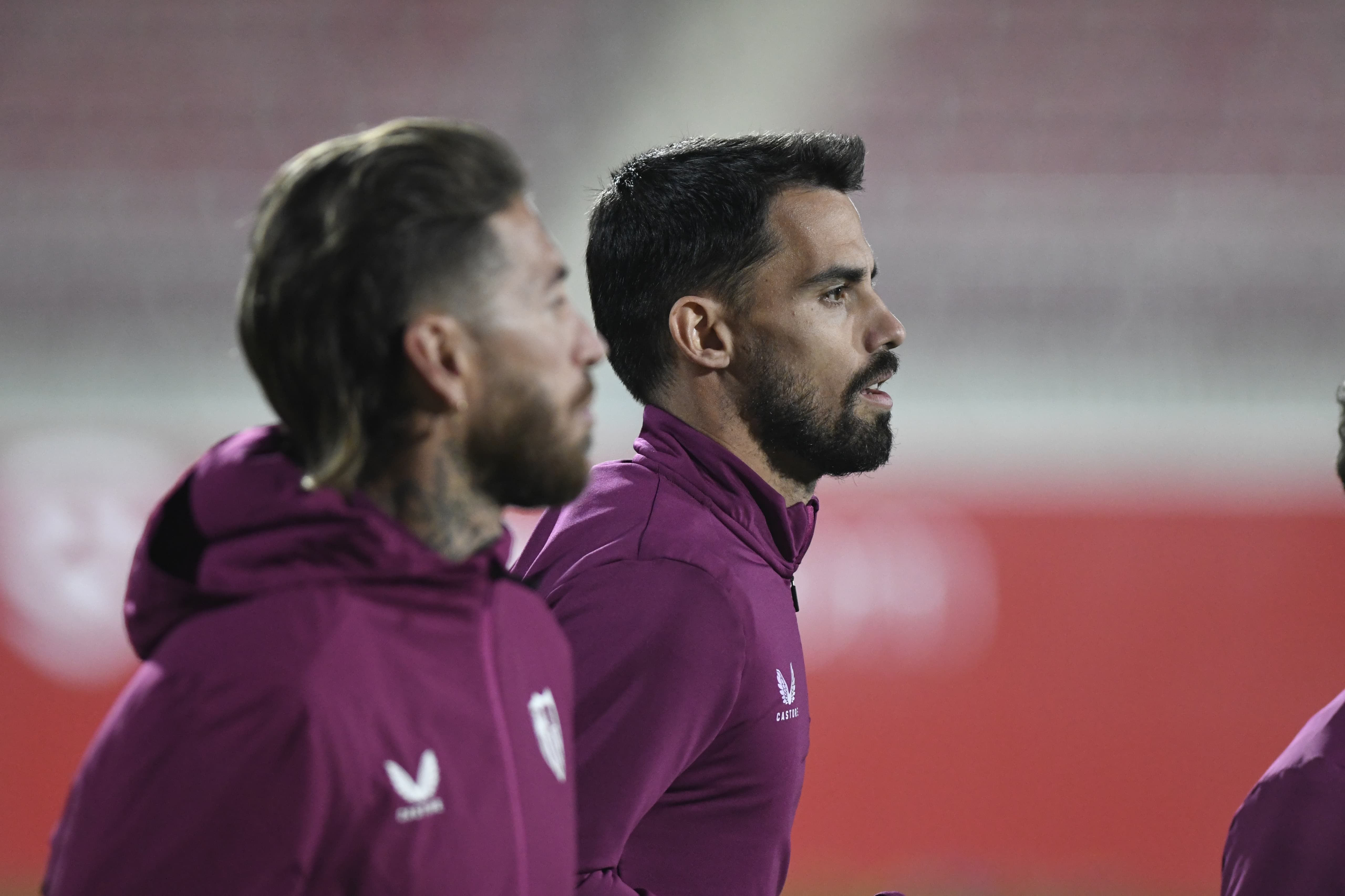  Sergio Ramos y Suso, en el entrenamiento