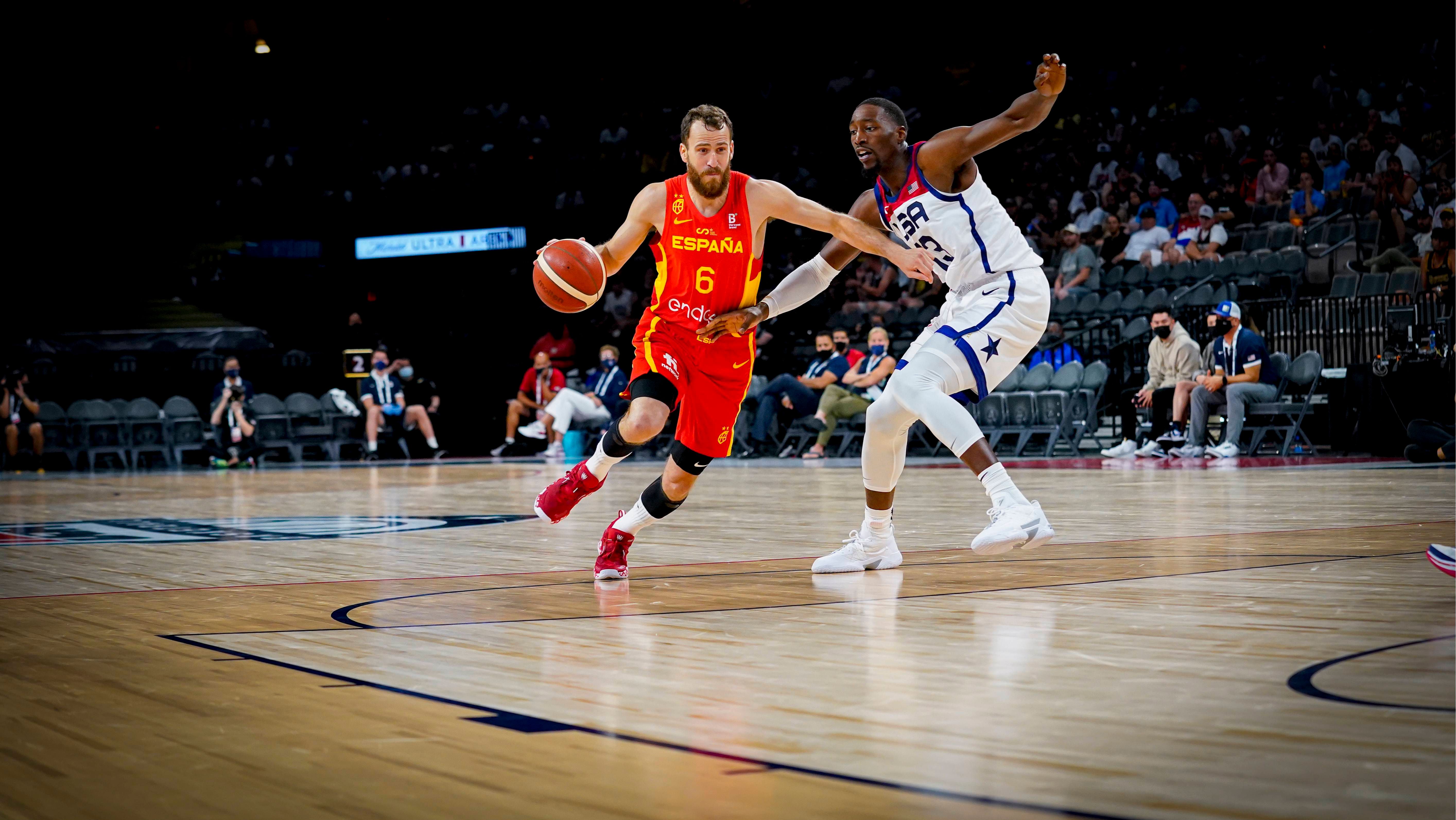  Sergio Rodríguez en un amistoso con España frente a Estados Unidos