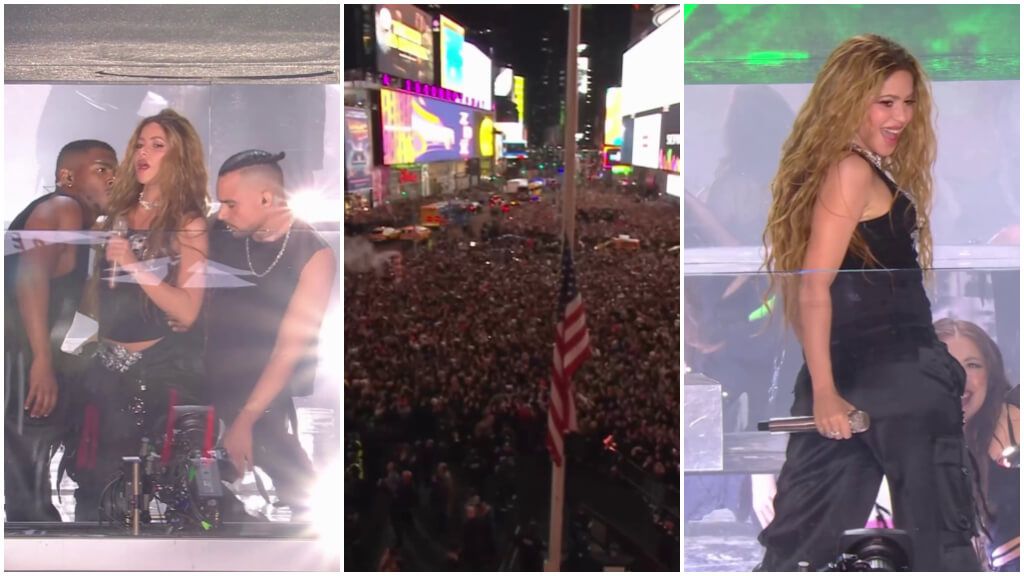  Shakira en su concierto en Times Square (Instagram: @shakira)