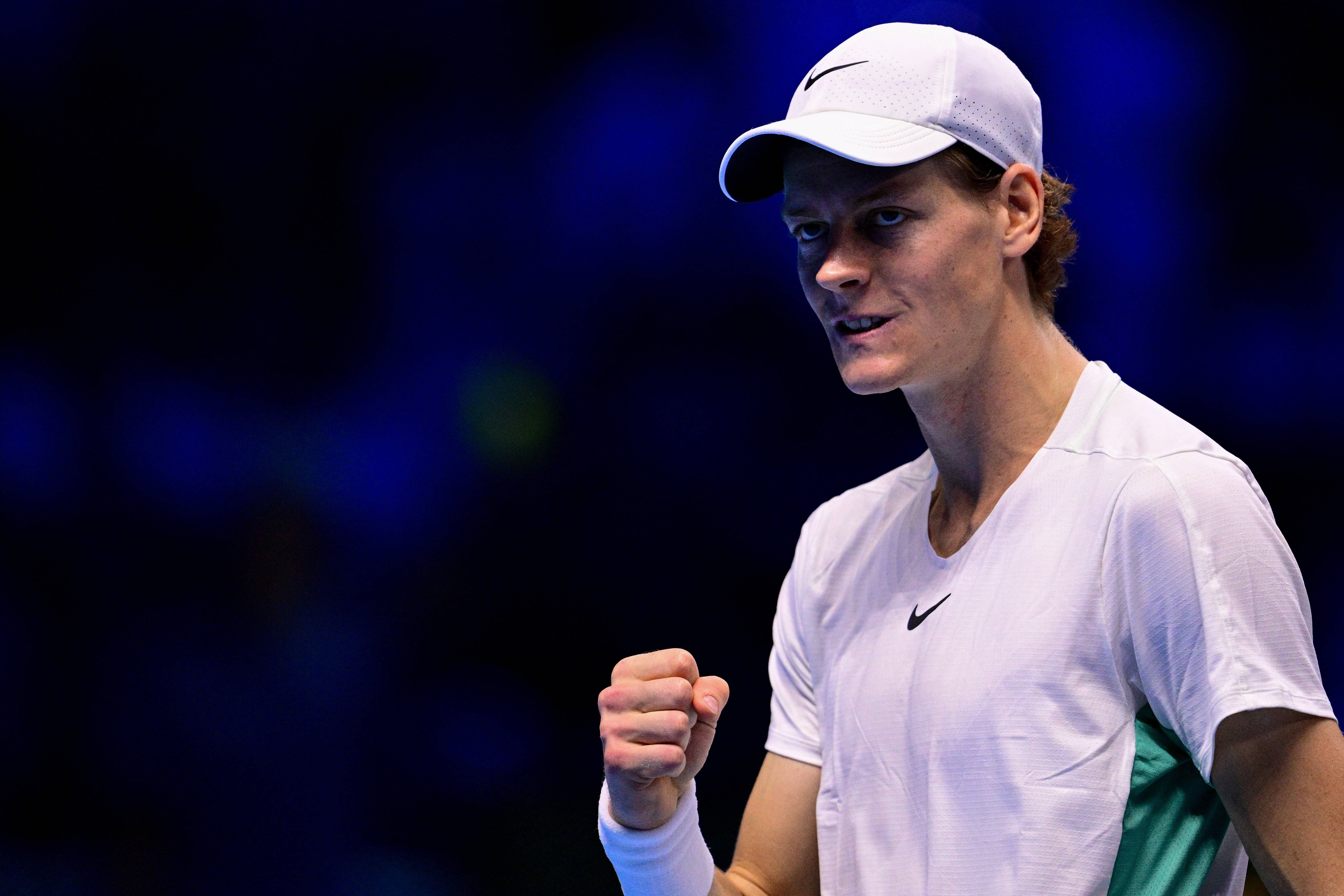 Sinner celebra un punto ante Medvedev (FOTO: Cordón Press).