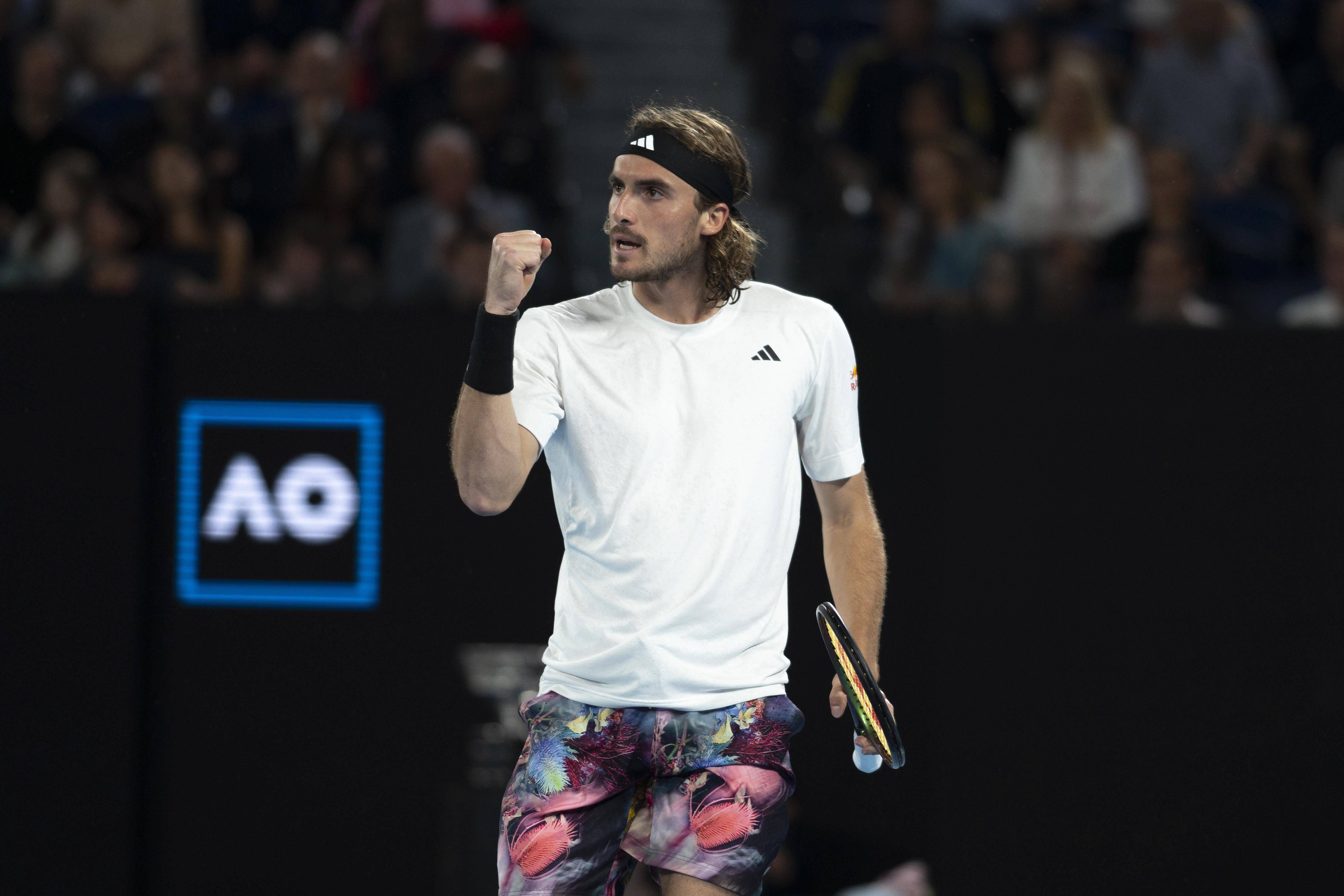 Stefanos Tsitsipas en la final del Open de Australia 2023 (Cordon Press)