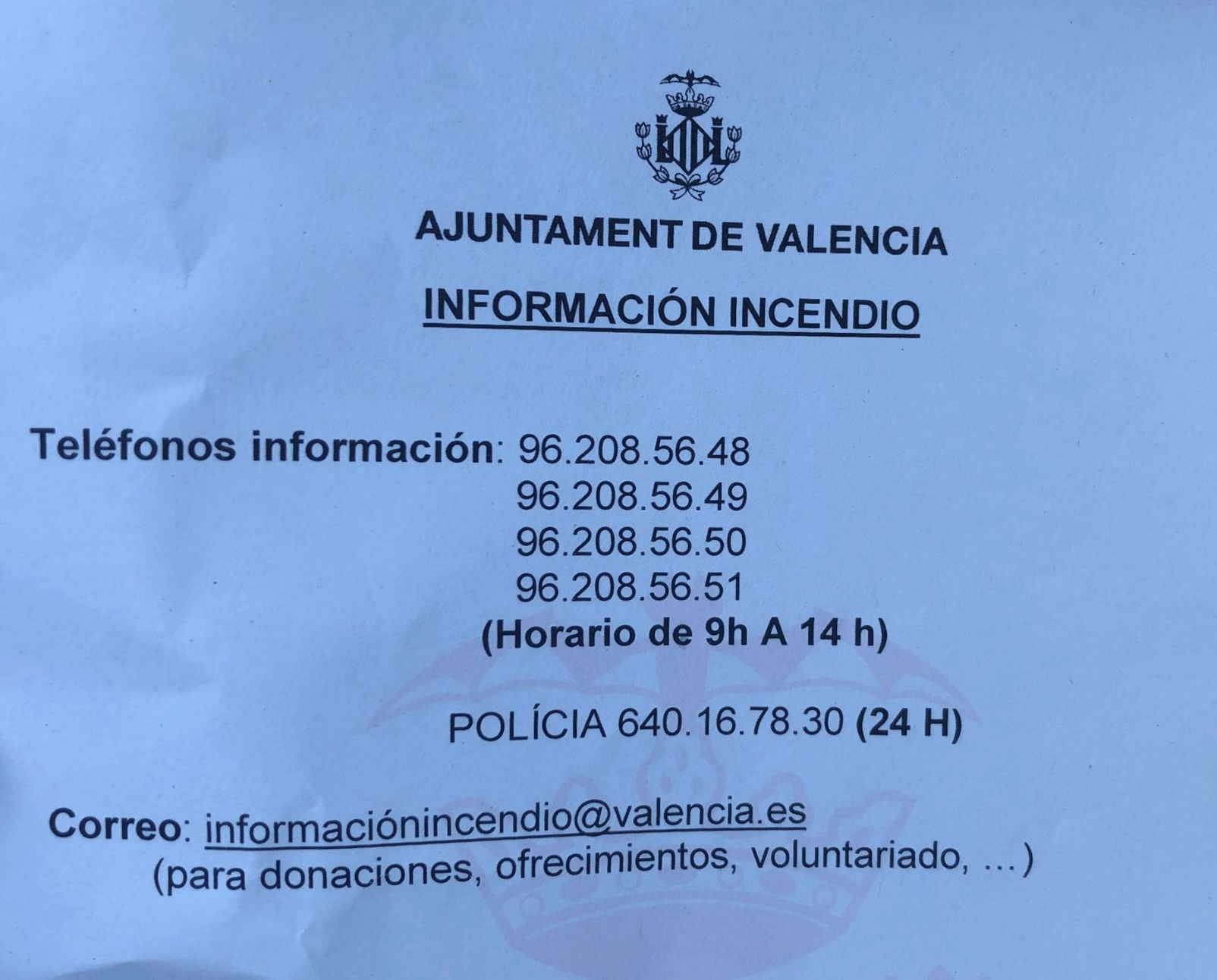  Teléfonos de contacto