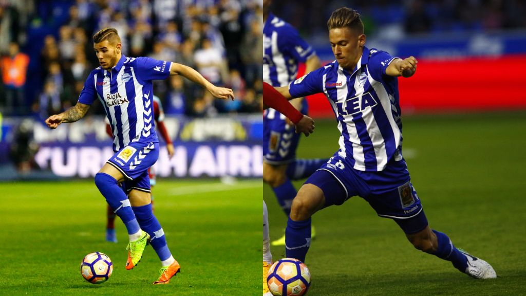 Theo Hernández y Marcos Llorente, en su etapa en el Deeportivo Alavés (@Alaves)