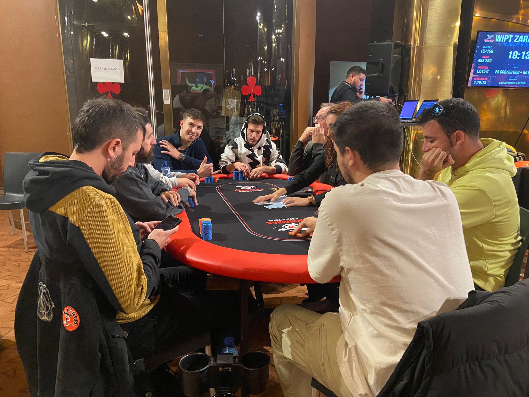 Una de las última mesas del Winamax Póker Tour en Zaragoza 